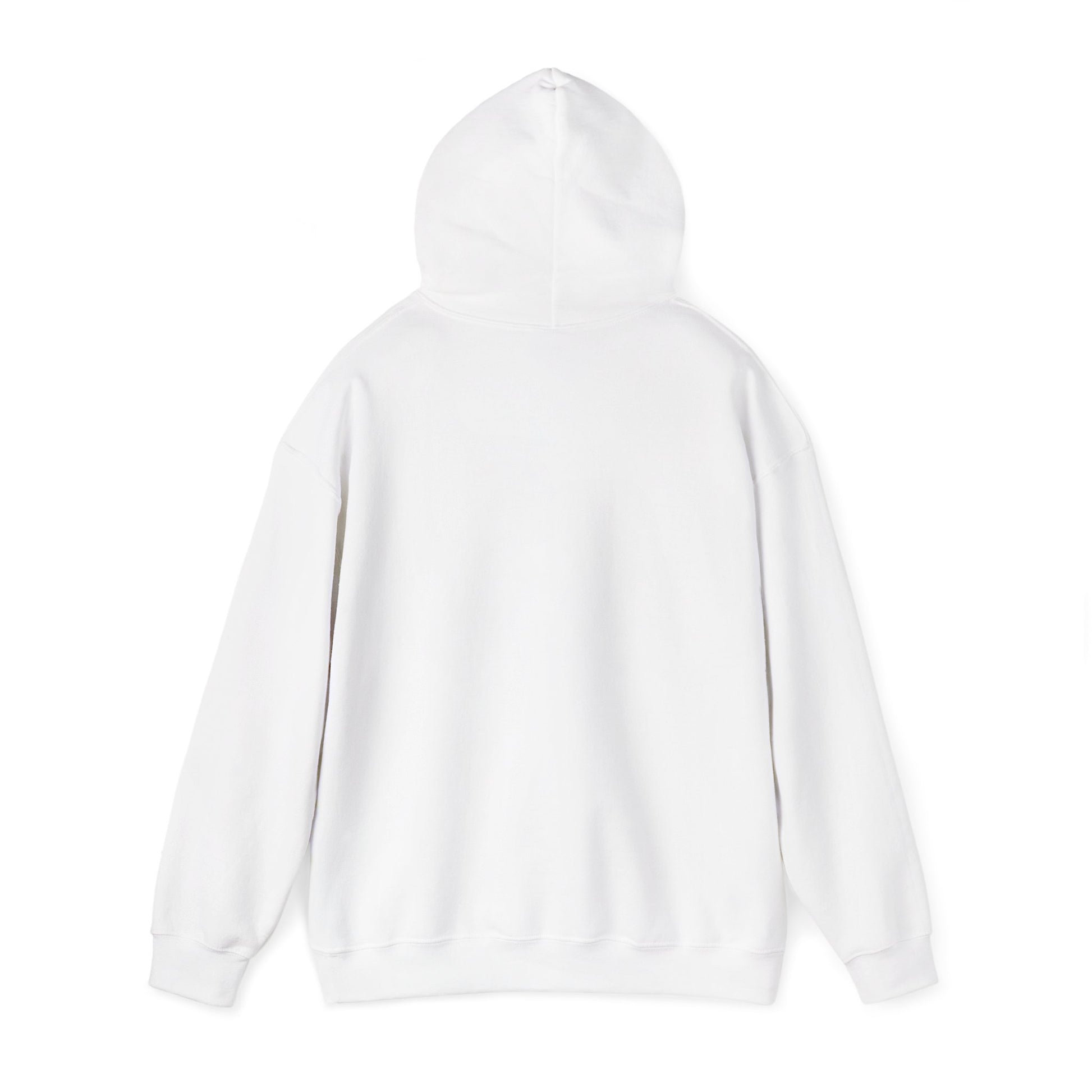 Back view of JOYFUL hoodie – soft cotton blend and adjustable hood