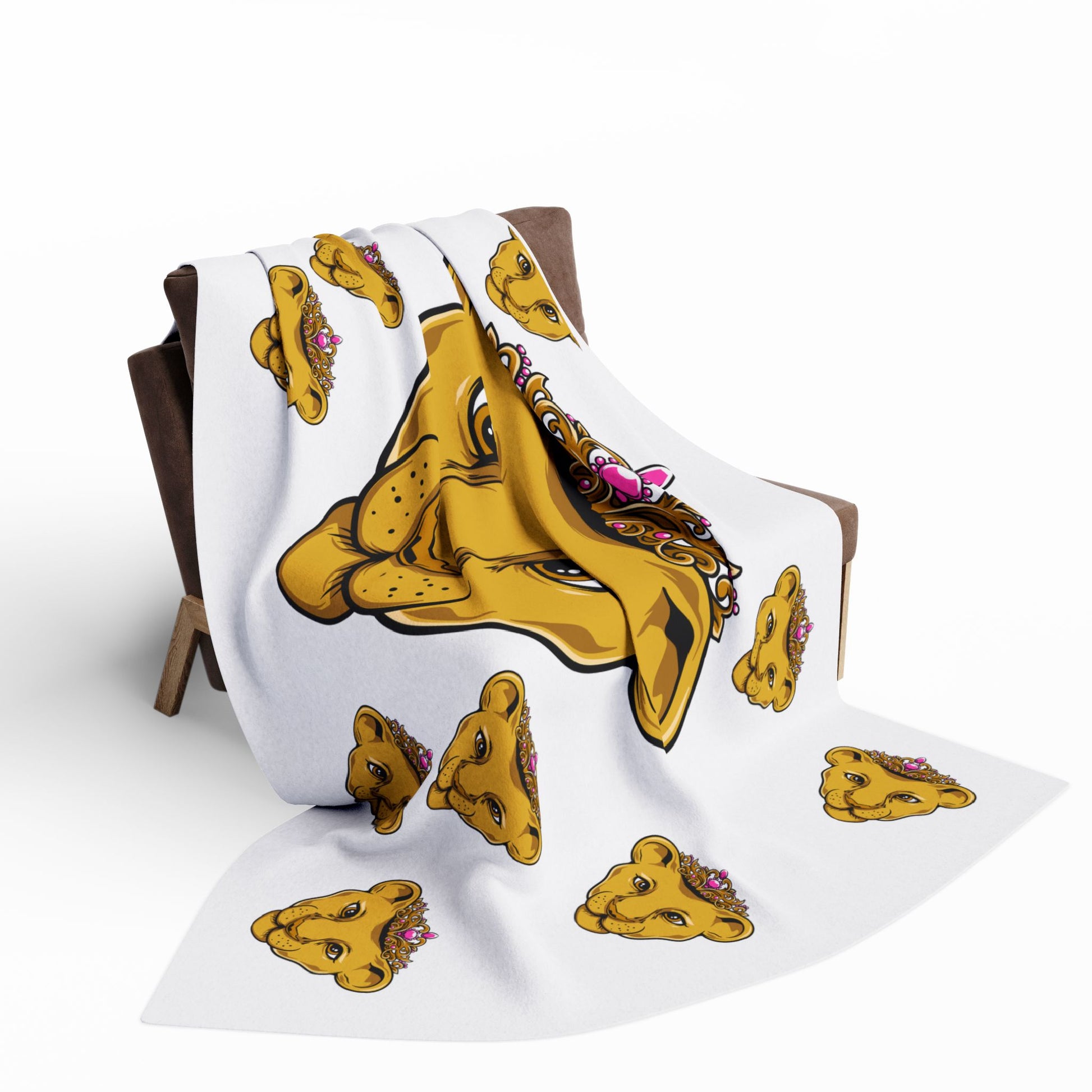 White PRINCESS fleece blanket for Christian families and gifts