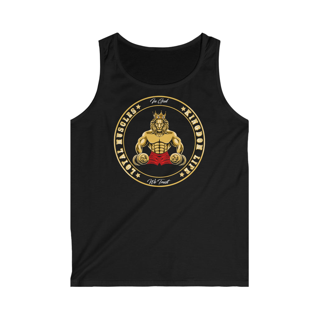 Faithwear men’s tank top with bold LOYAL MUSCLE text – Christian athletic clothing