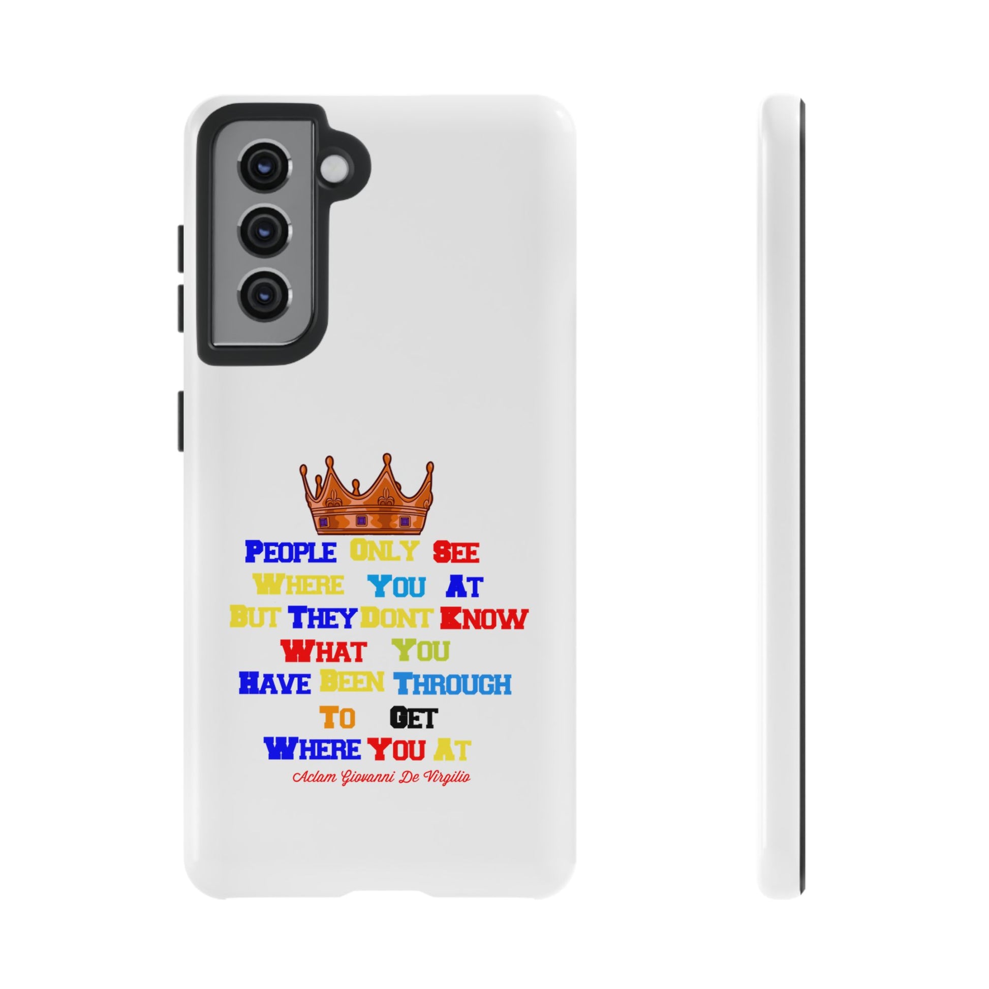 Christian phone cover with uplifting lines and crown symbol – The Original