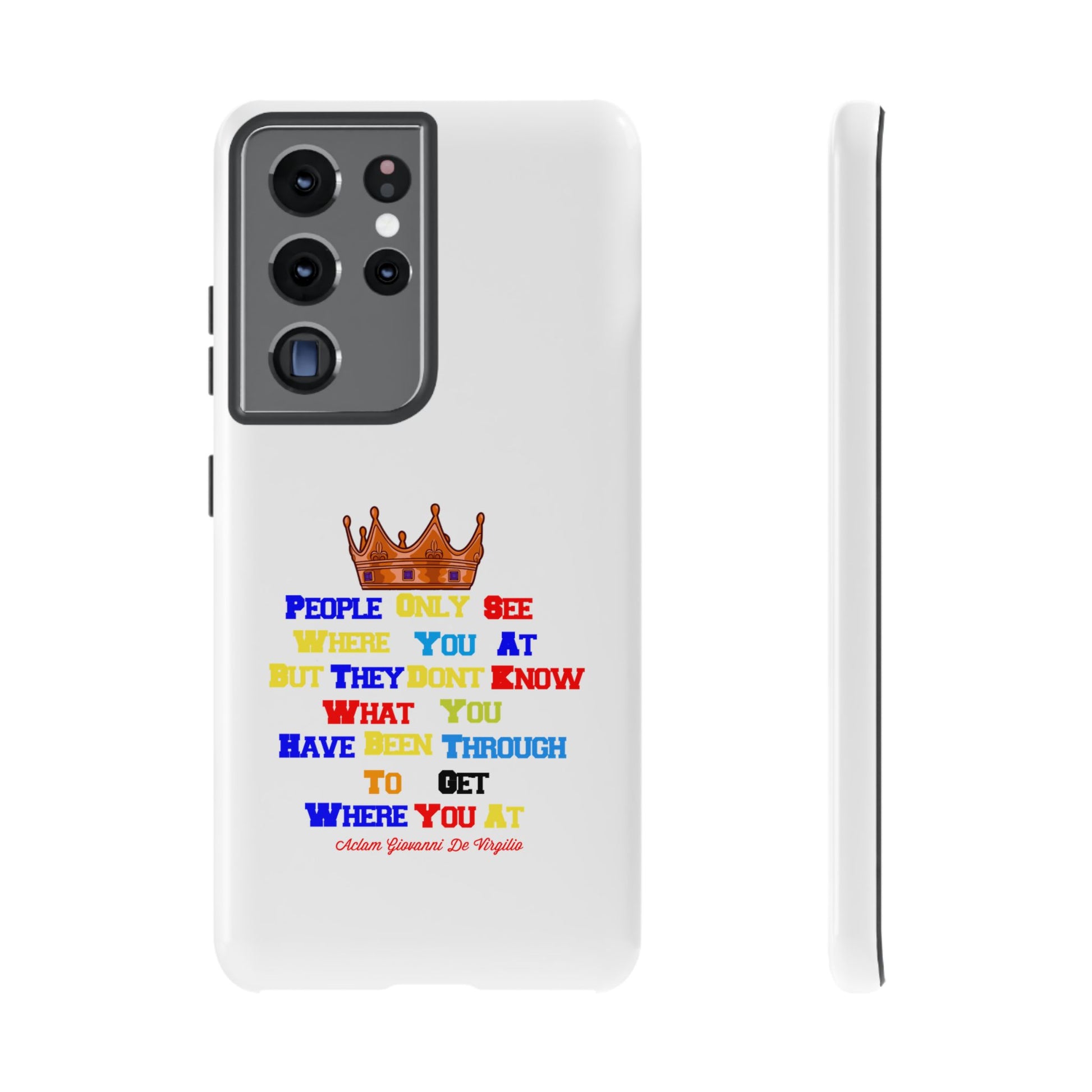 Christian phone cover with uplifting lines and crown symbol – The Original