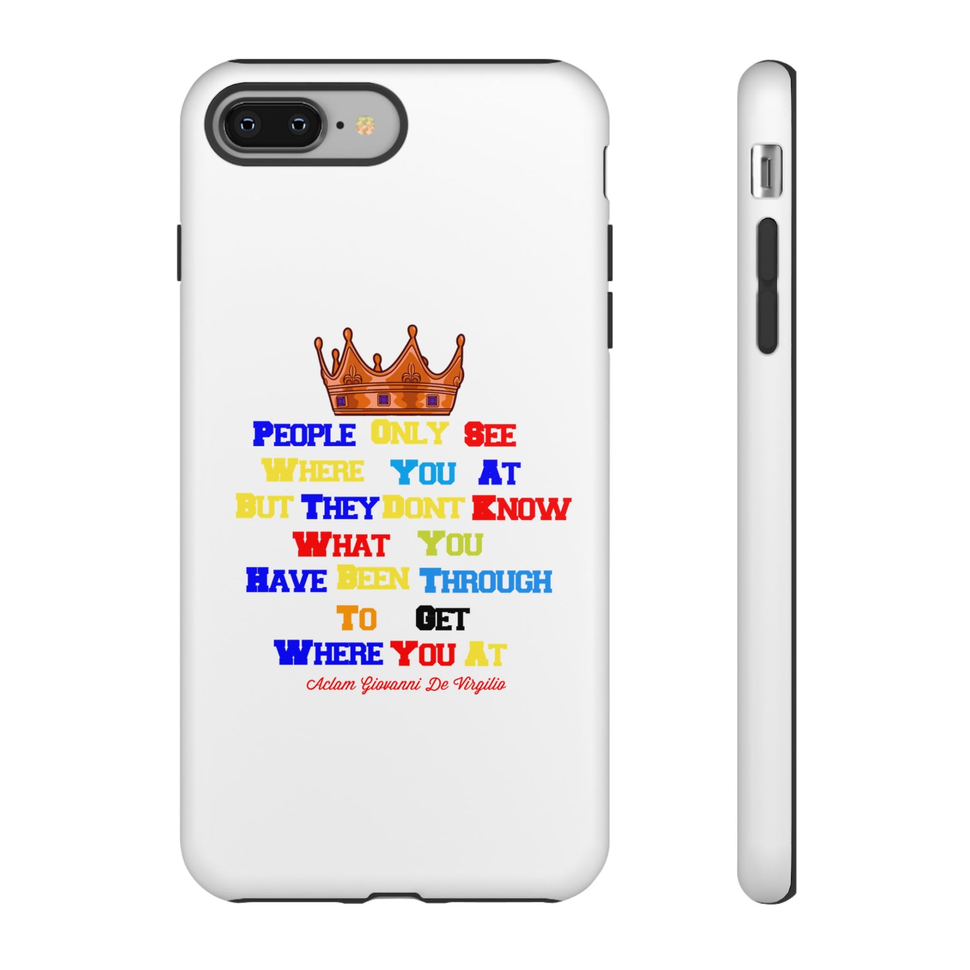 BOLD LINES phone case – colorful Christian statements with crown design