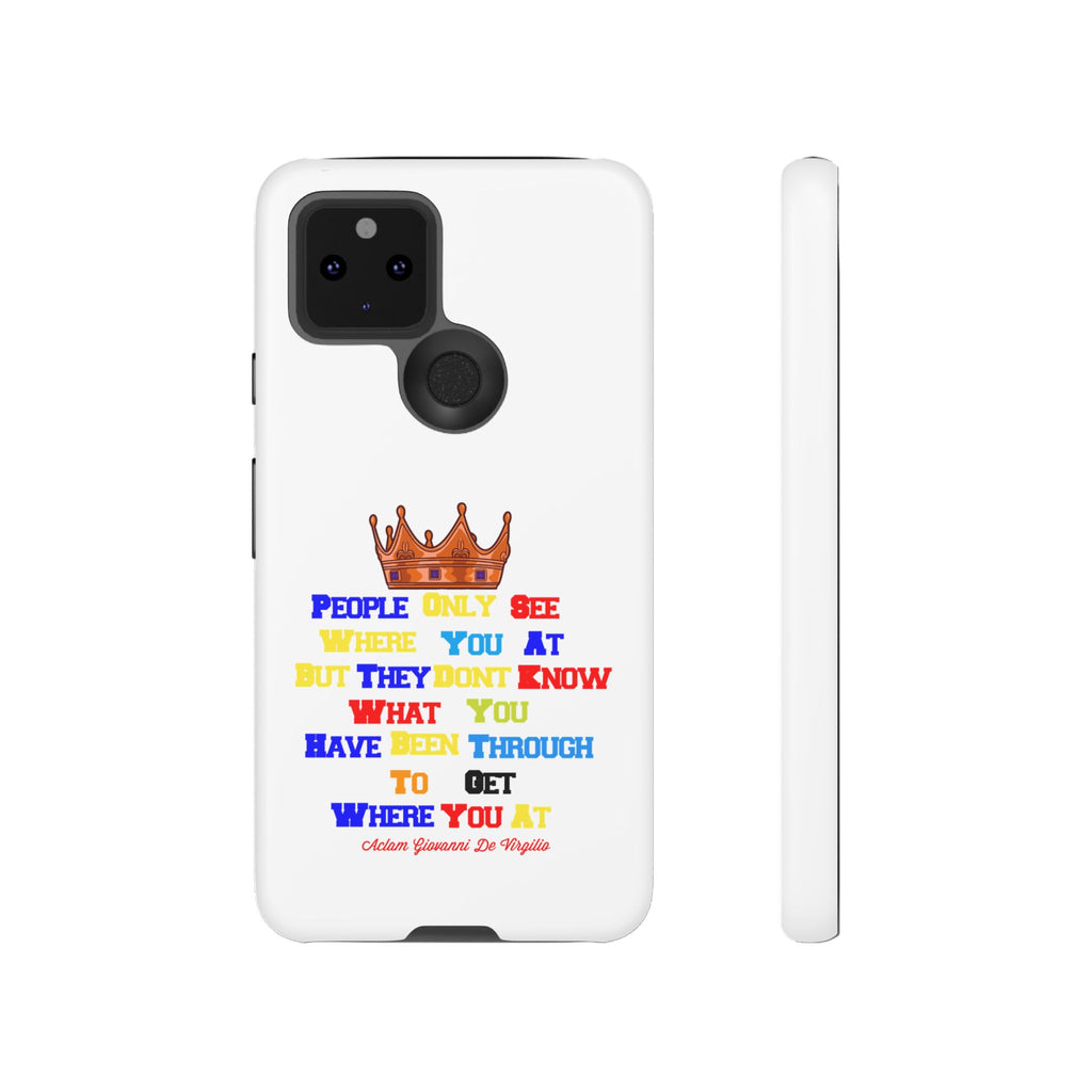 Christian phone cover with uplifting lines and crown symbol – The Original