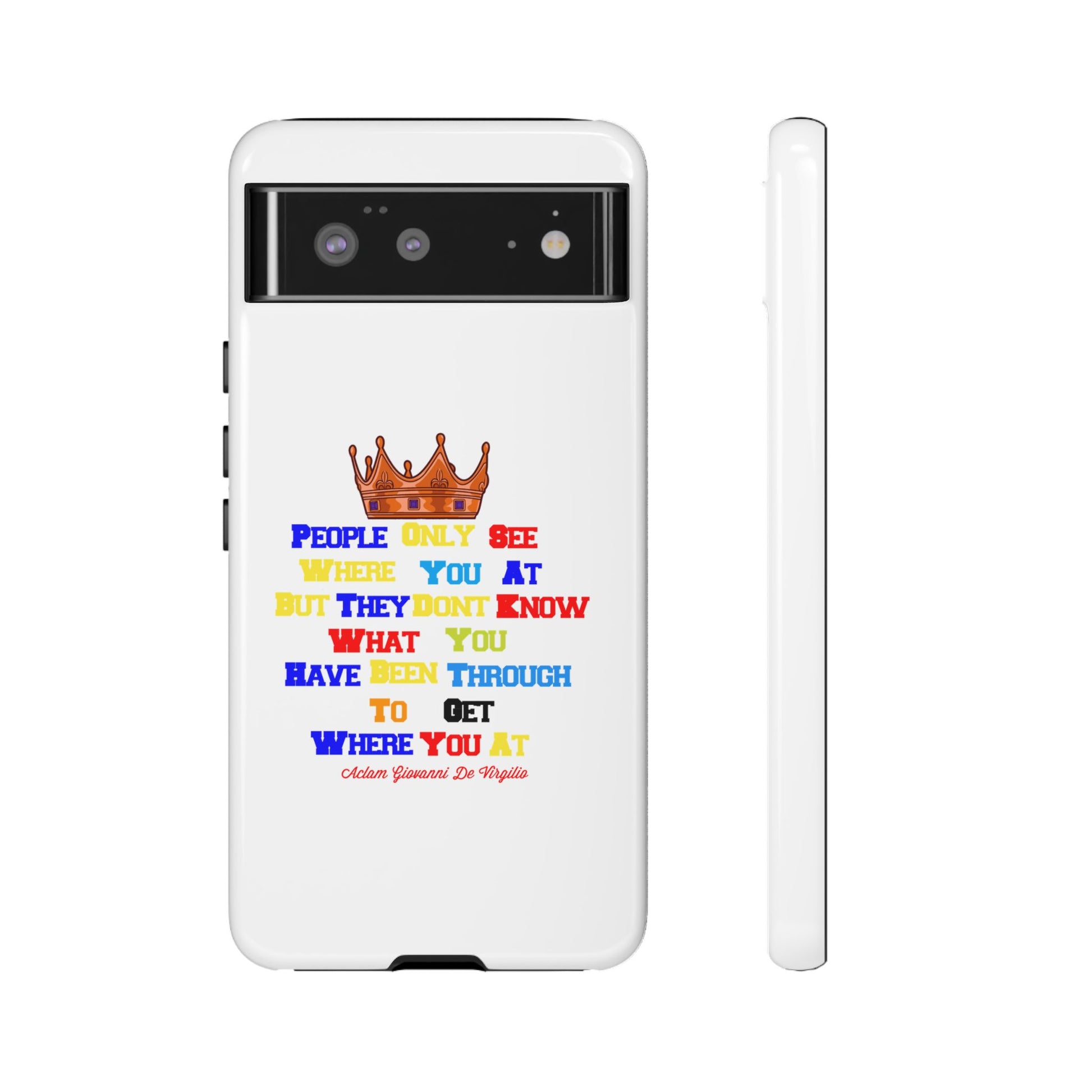 Christian phone cover with uplifting lines and crown symbol – The Original