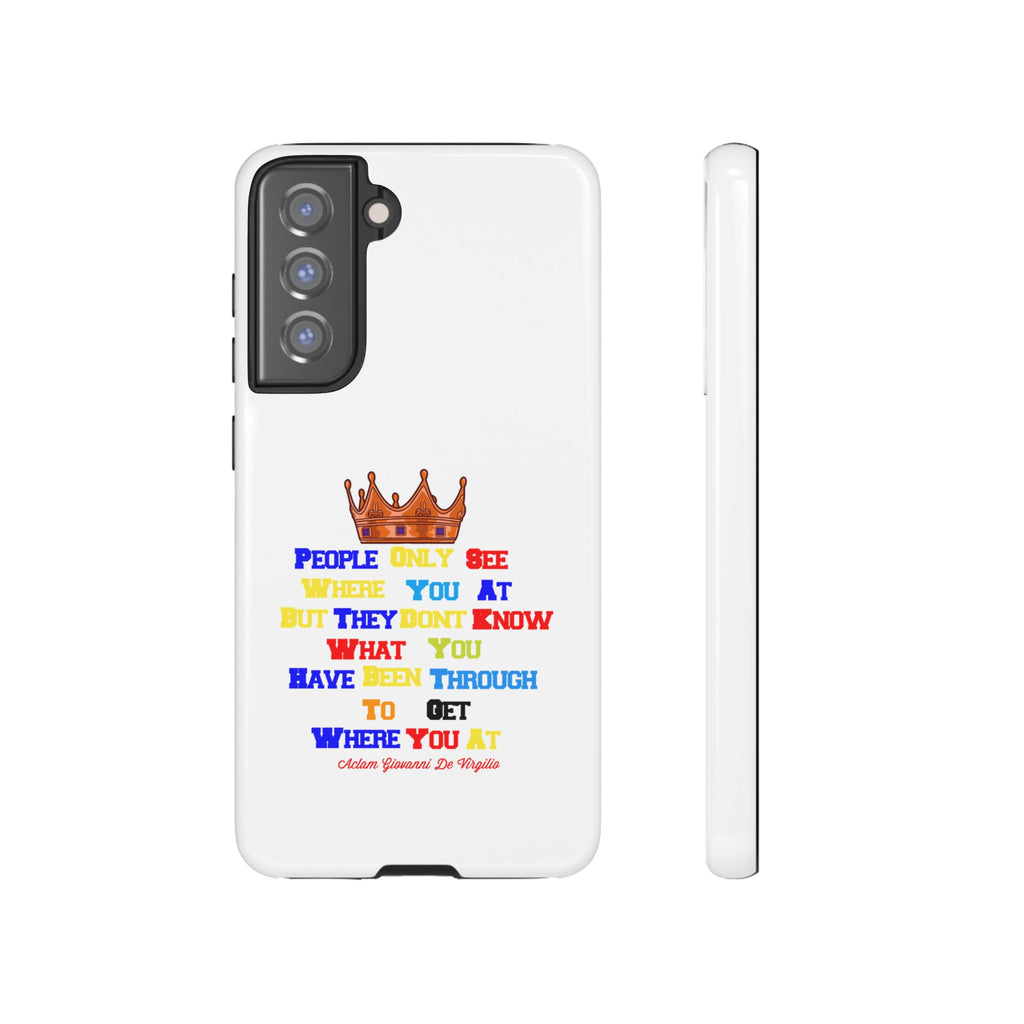 Christian phone cover with uplifting lines and crown symbol – The Original
