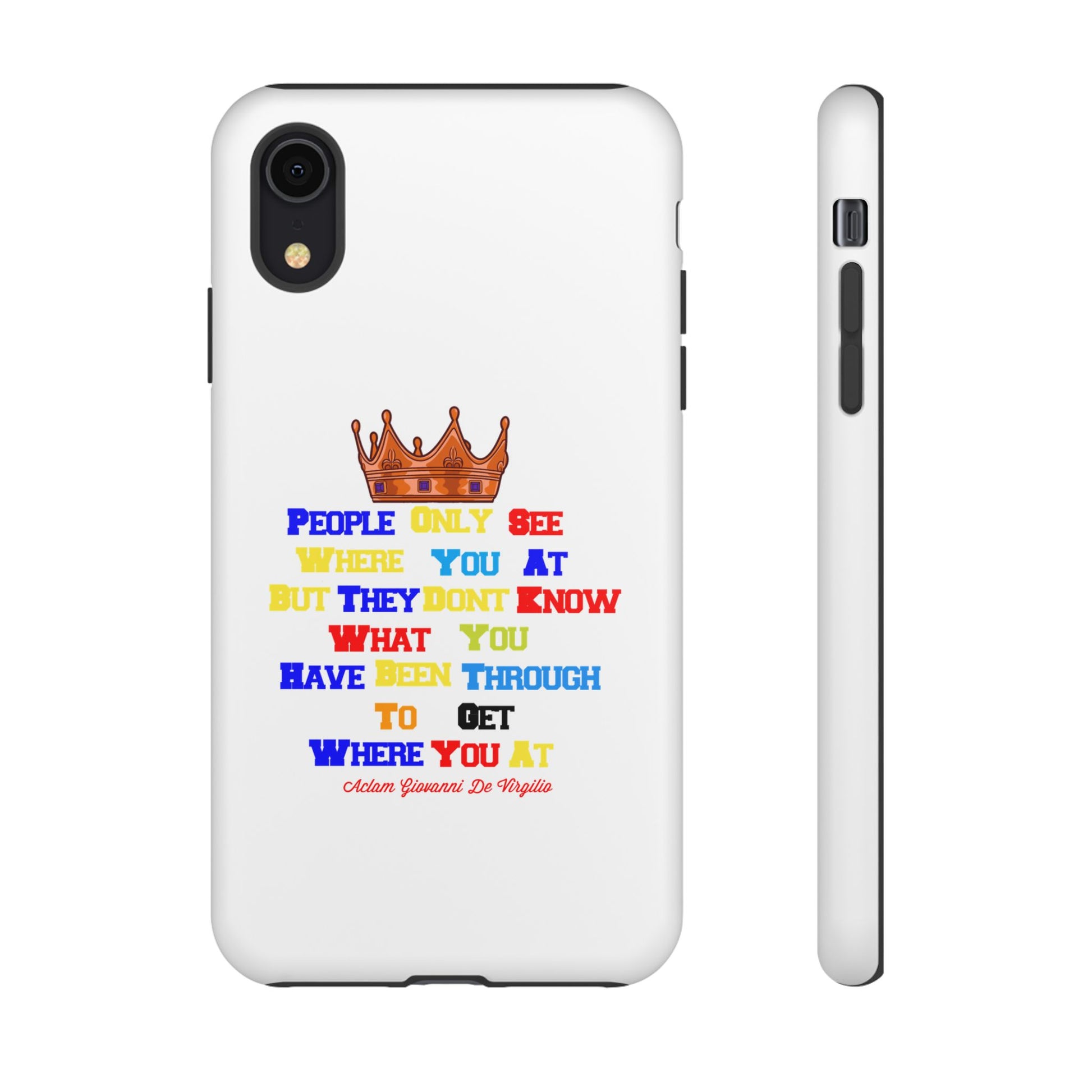 BOLD LINES phone case – colorful Christian statements with crown design