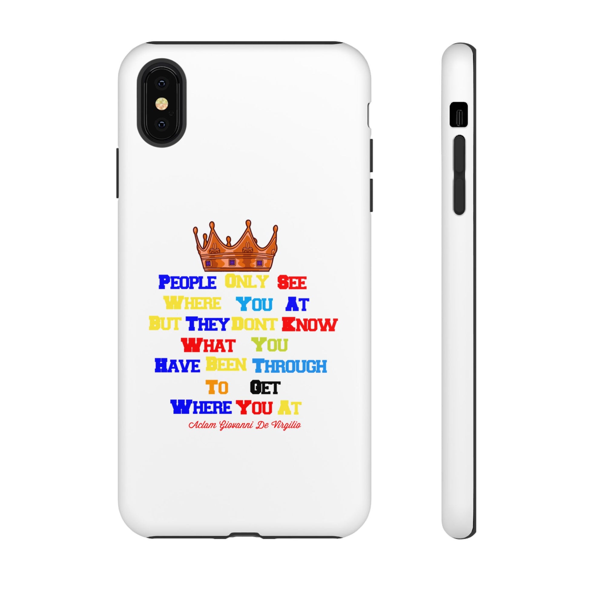 BOLD LINES phone case – colorful Christian statements with crown design