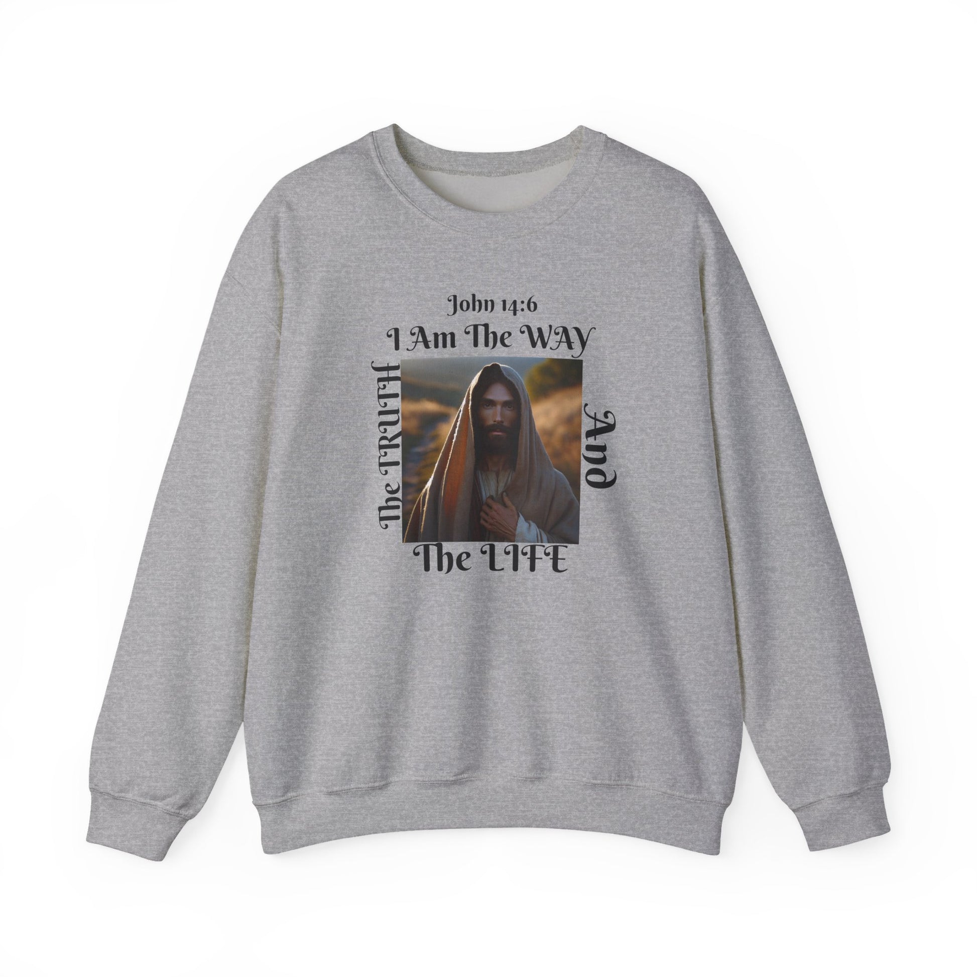 Flatlay of Christian unisex sweatshirt – The Way design from The Original