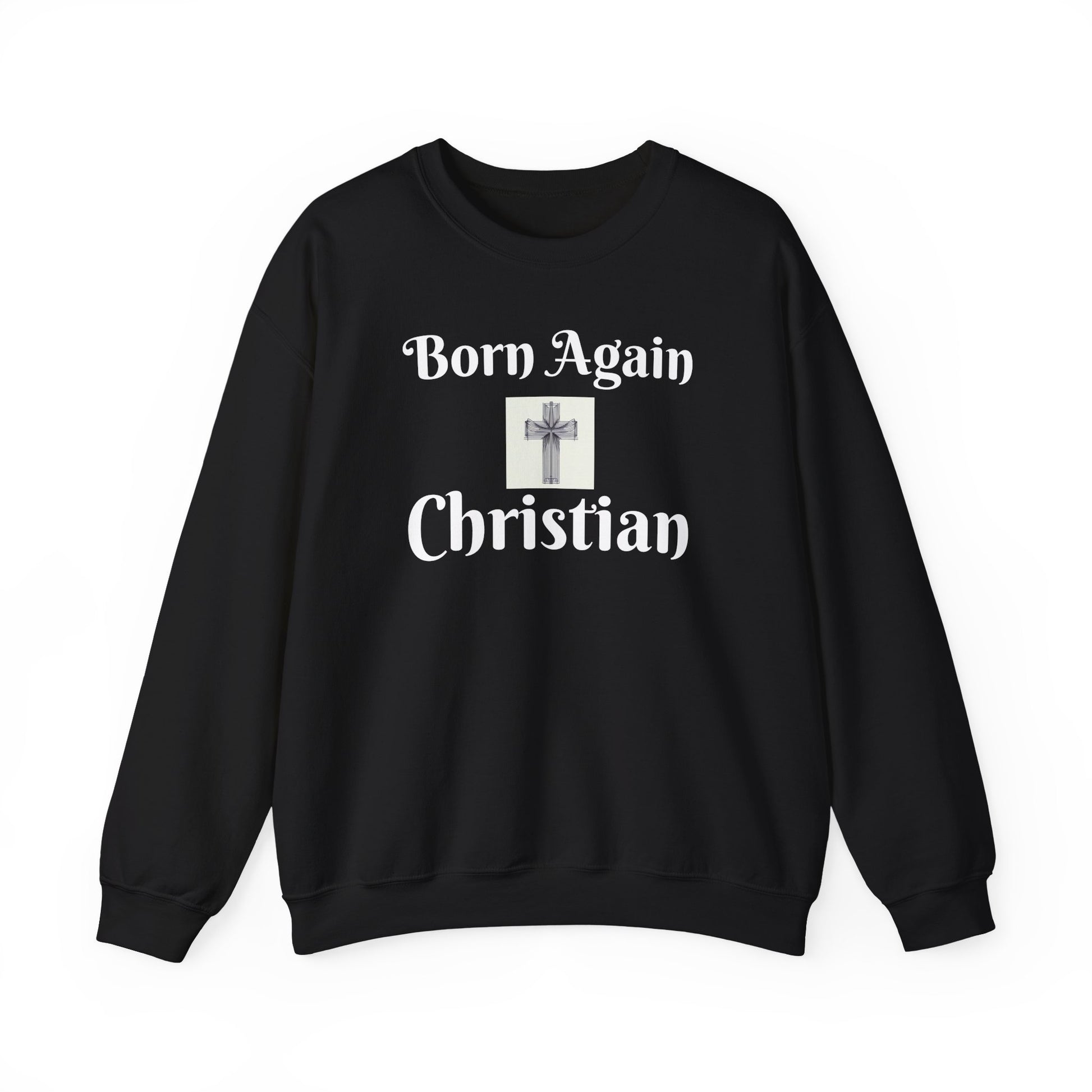 Black Christian unisex sweatshirt Born Again design – The Original faithwear
