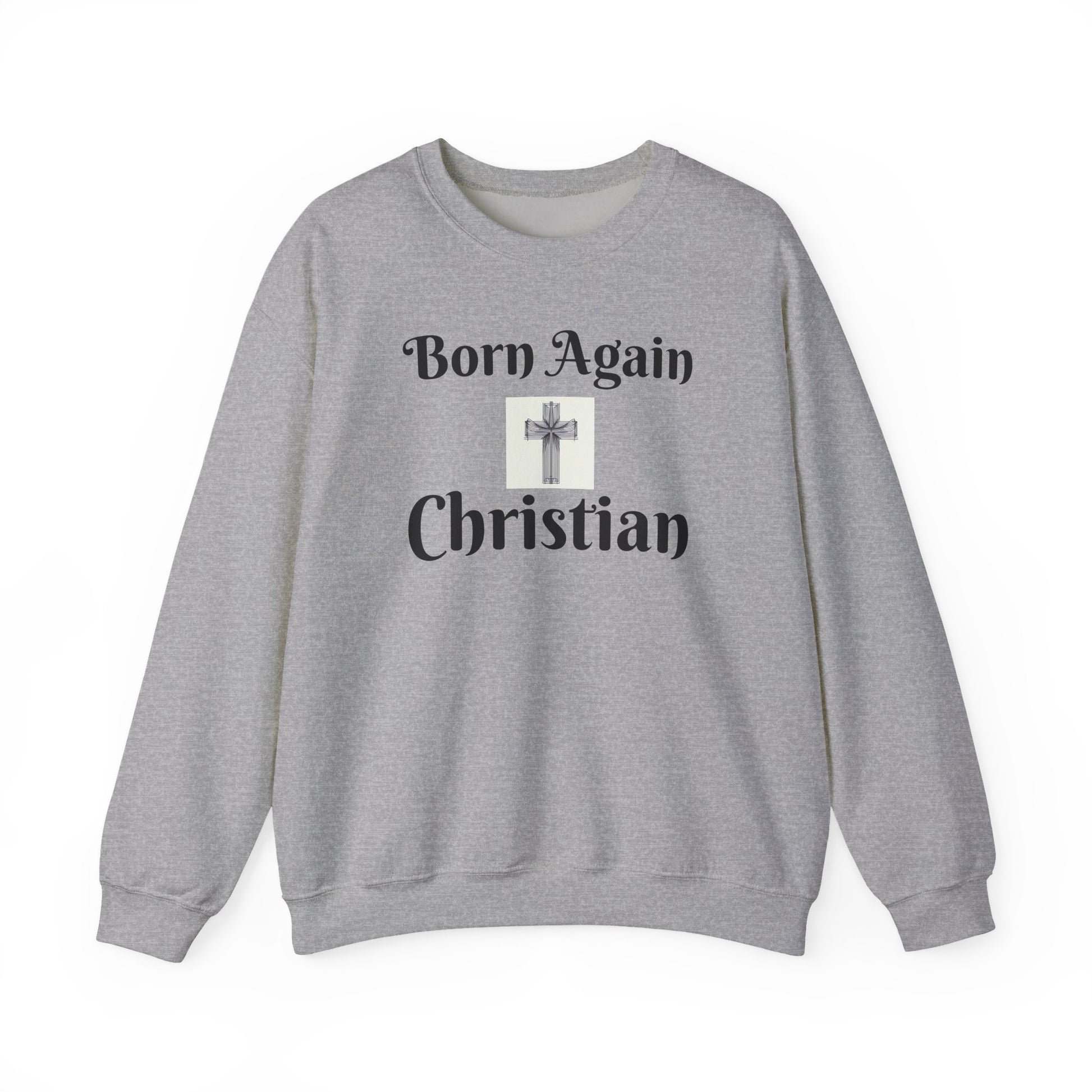 Bold Lines Born Again crewneck sweatshirt for men and women Christian streetwear