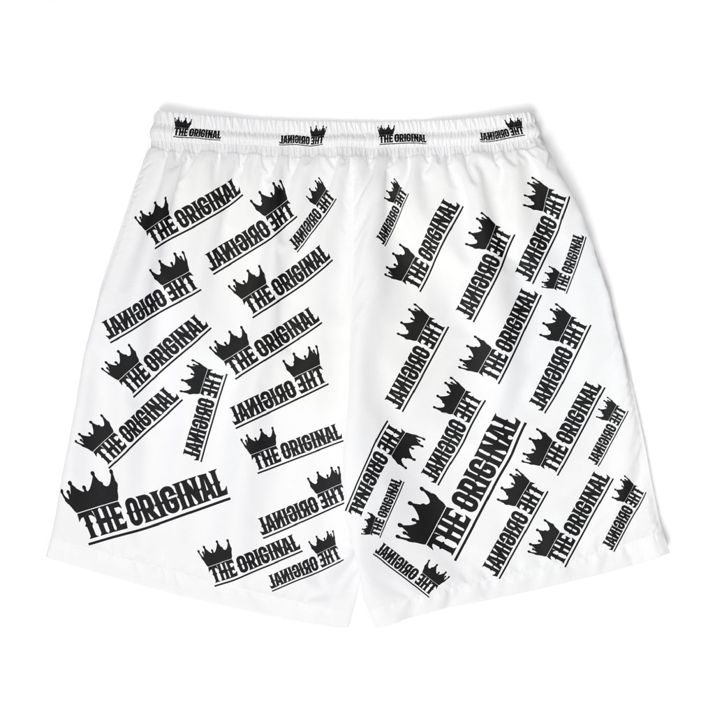 Close-up back of drawstring and mesh lining – Christian swim shorts for men