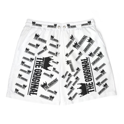 Close-up front of drawstring and mesh lining – Christian swim shorts for men