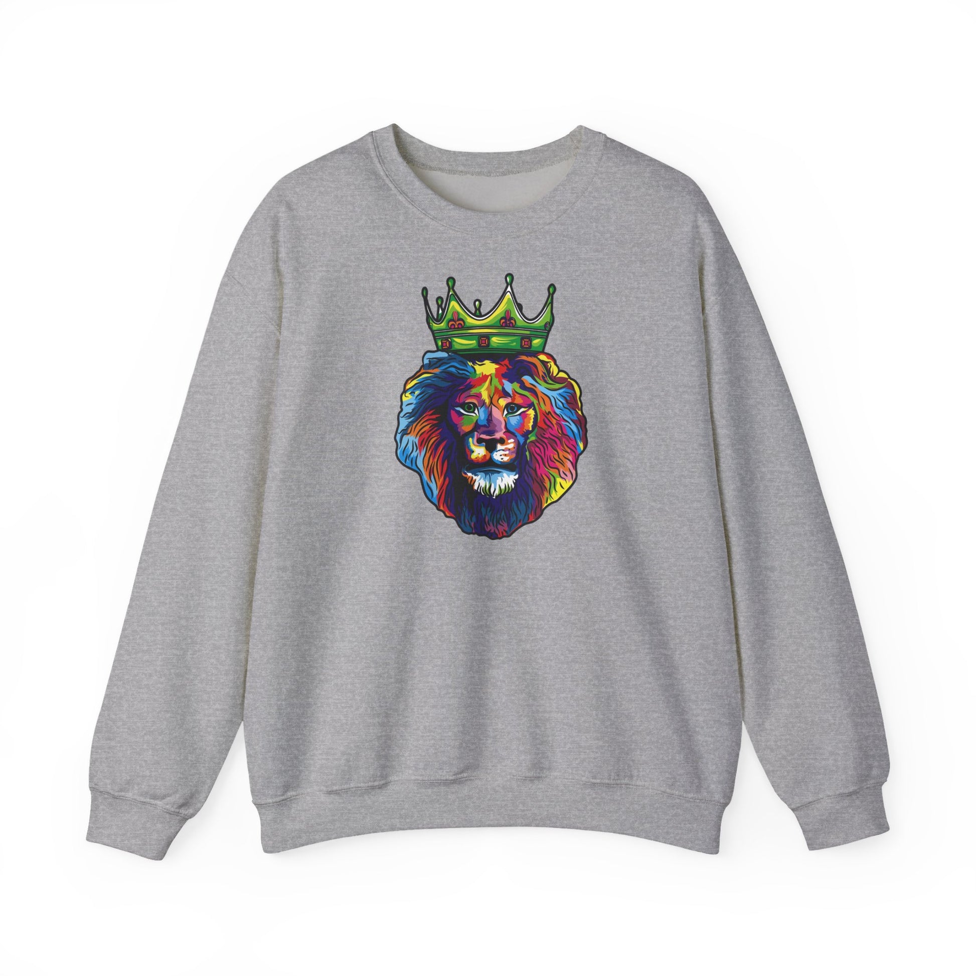 Christian streetwear sweatshirt with multicolored lion design - COLOR LION