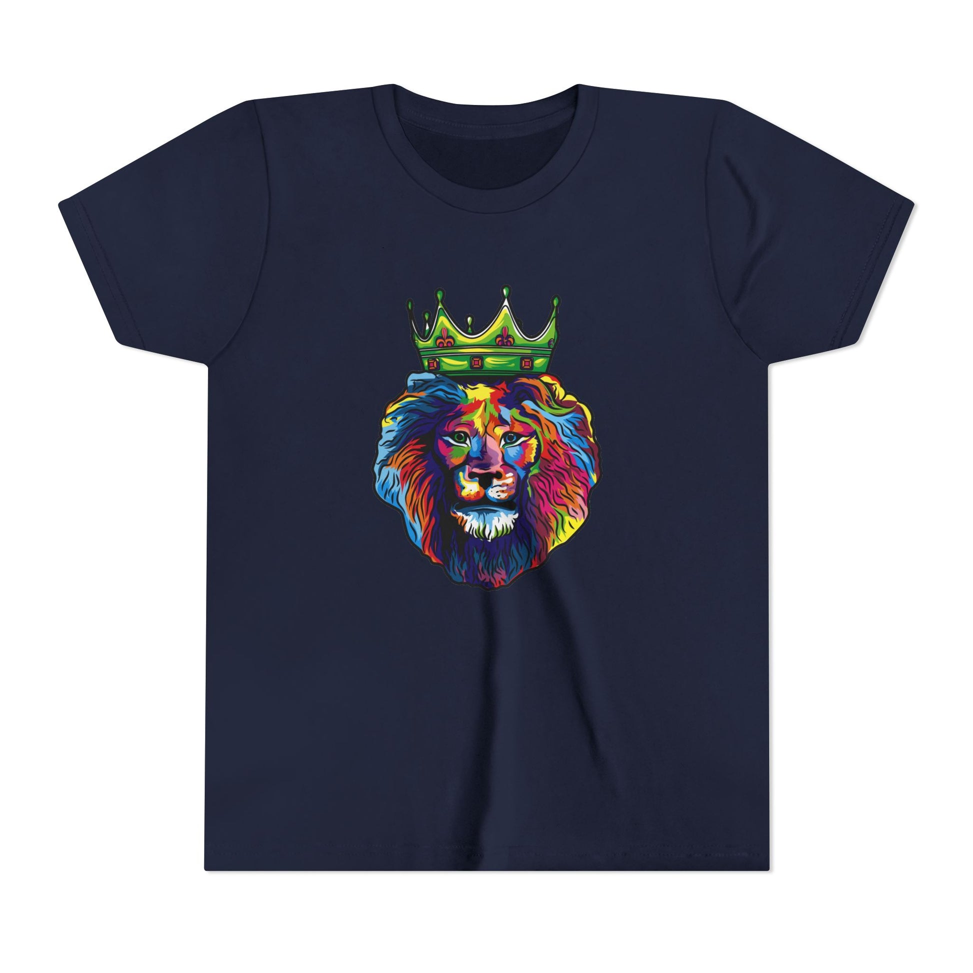 Soft cotton Christian youth shirt with vibrant lion artwork - The Original