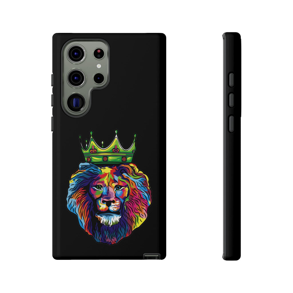 Stylish Christian phone case in black with COLOR LION – faith-based design for daily inspiration