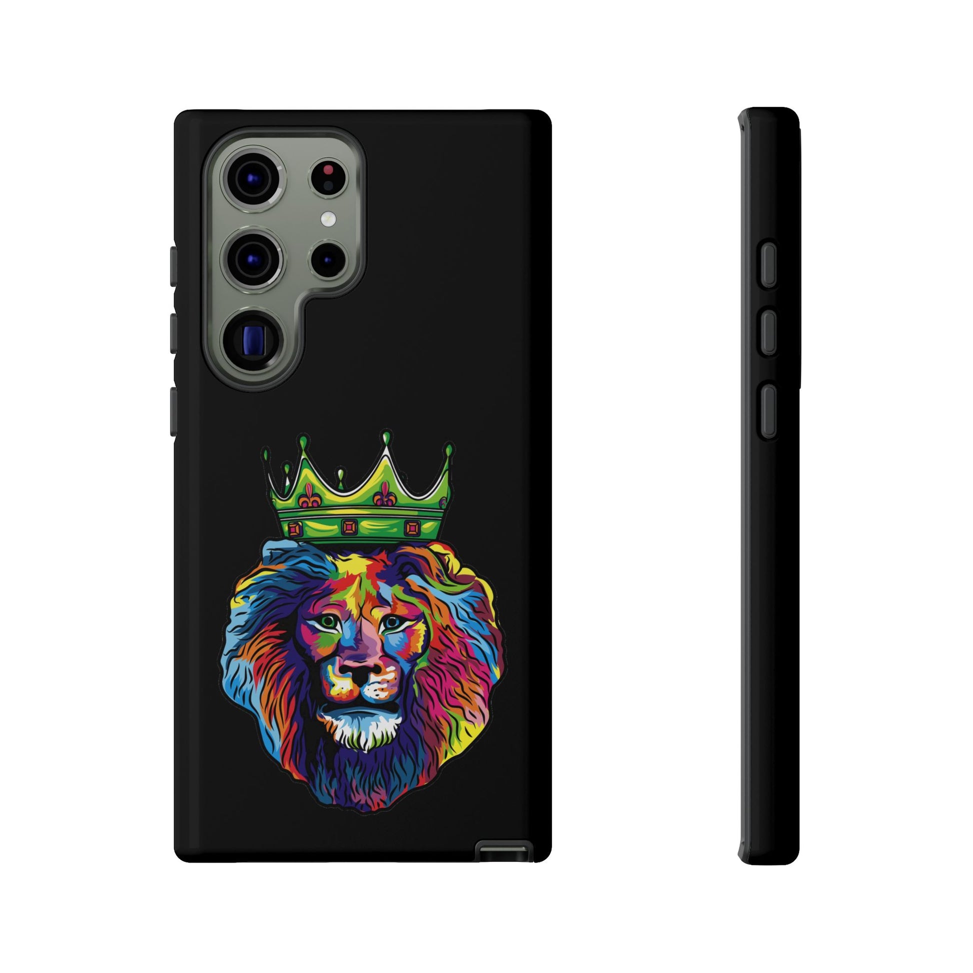 Stylish Christian phone case in black with COLOR LION – faith-based design for daily inspiration
