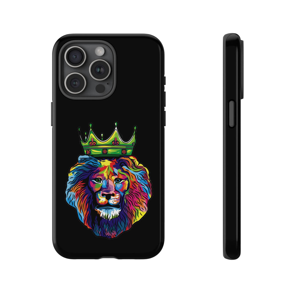 Stylish Christian phone case in black with COLOR LION – faith-based design for daily inspiration