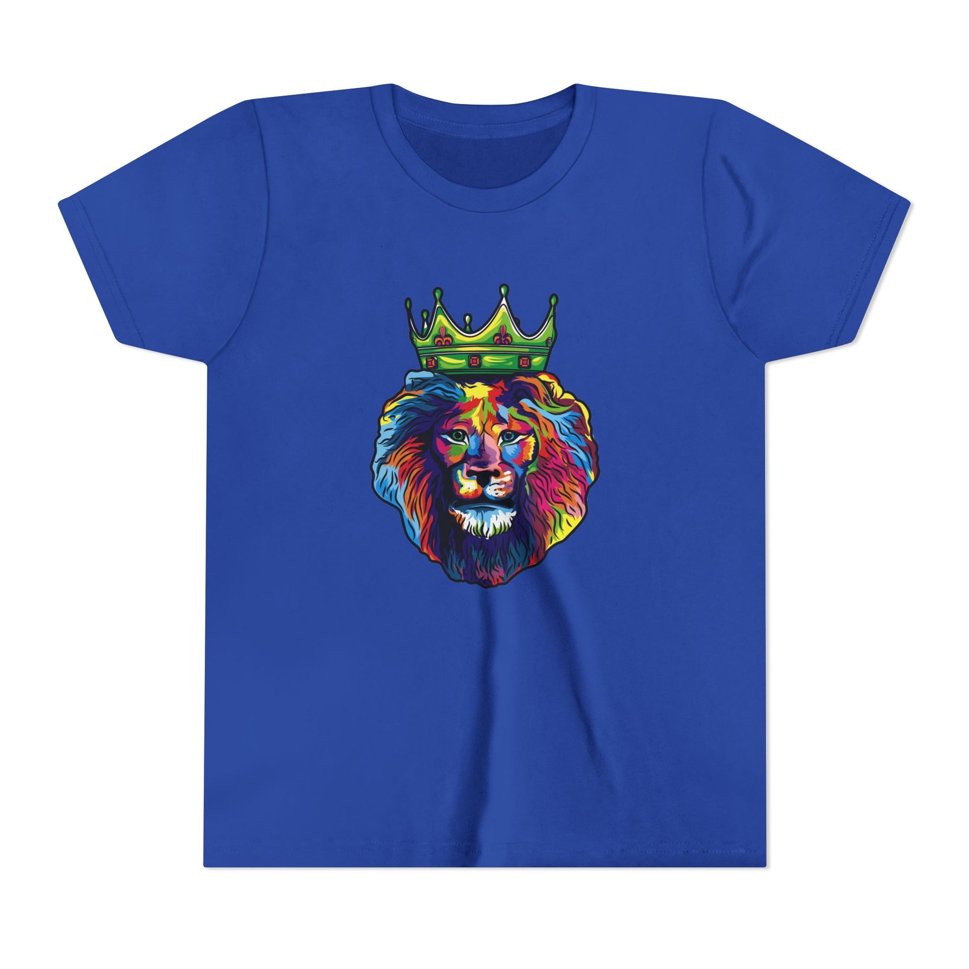 Royal blue Faith-based COLOR LION youth tee for boys - The Original Streetweat with purpose