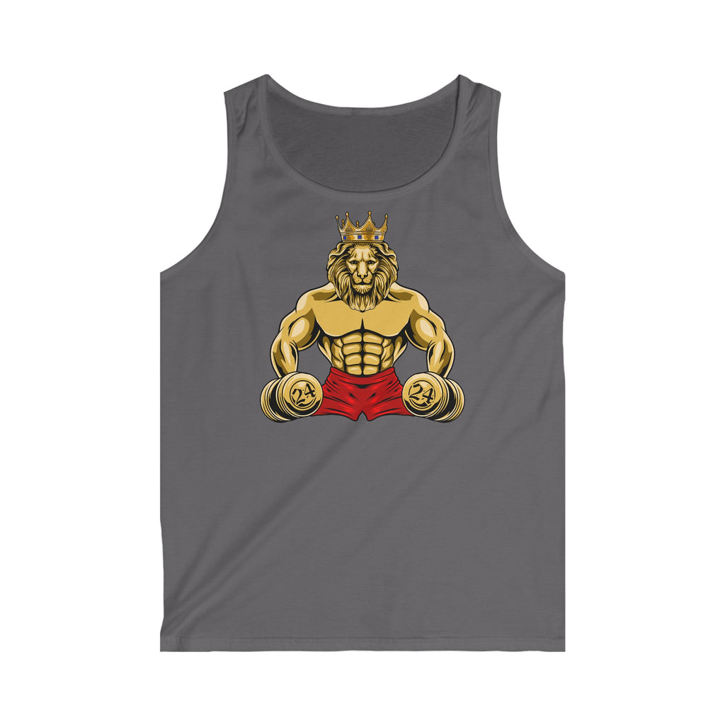 Softstyle dark grey tank for Christian men – perfect for summer and gym