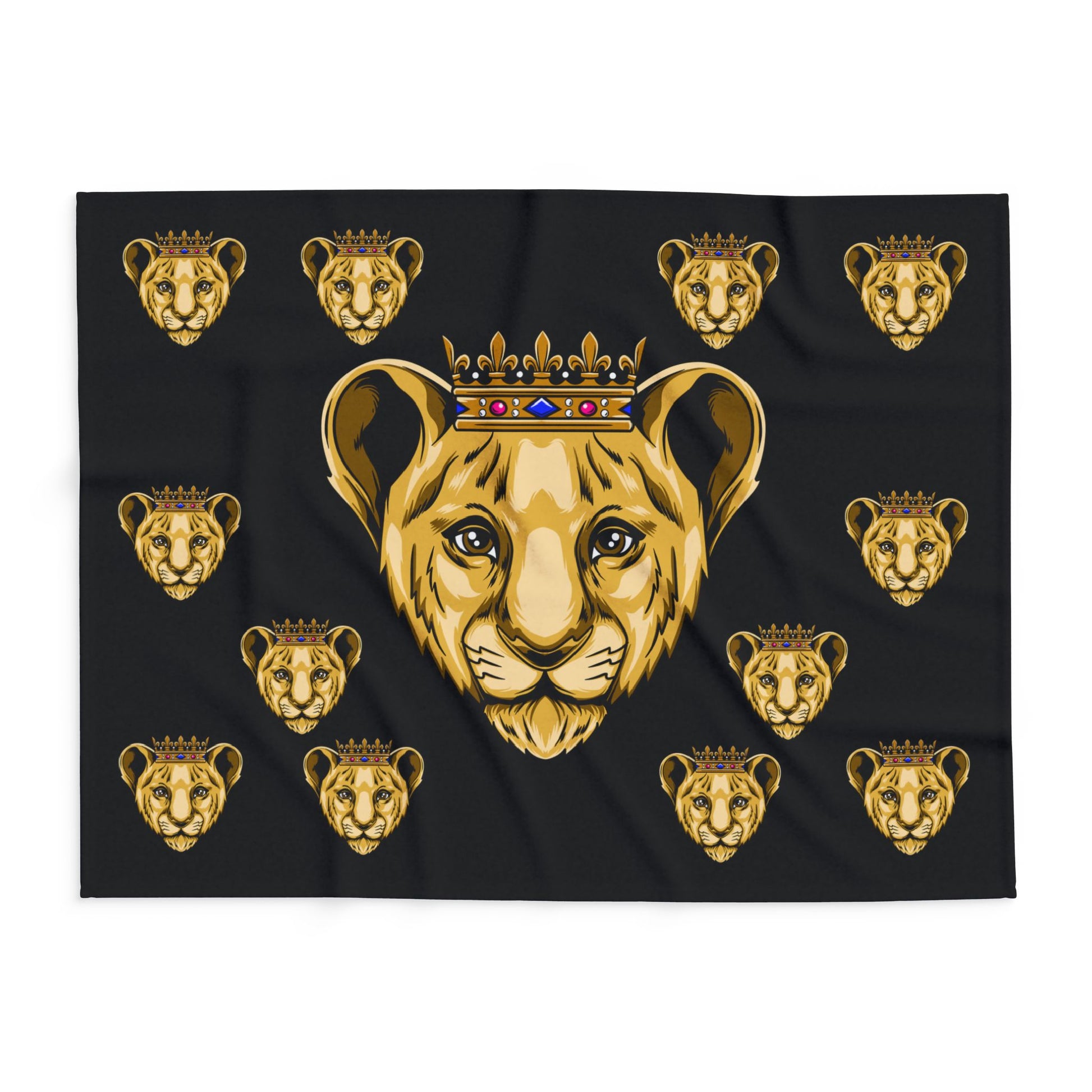 Black PRINCE fleece blanket – perfect for newborn boys