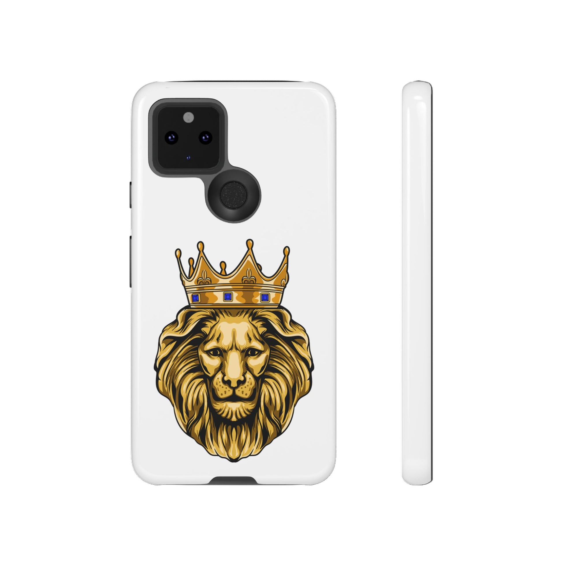Faith-based GOLD LION cover in white – durable and stylish design