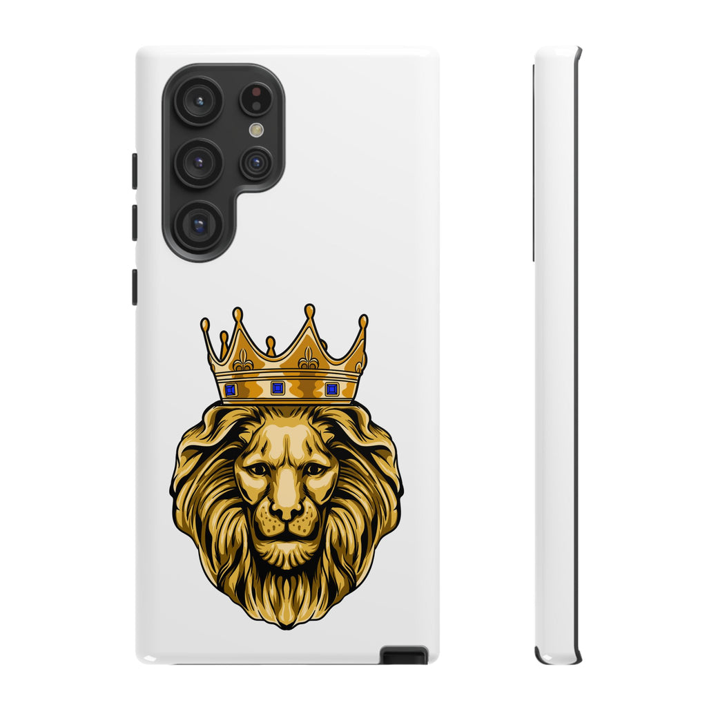 Christian phone case with bold golden lion artwork – The Original Faithwea