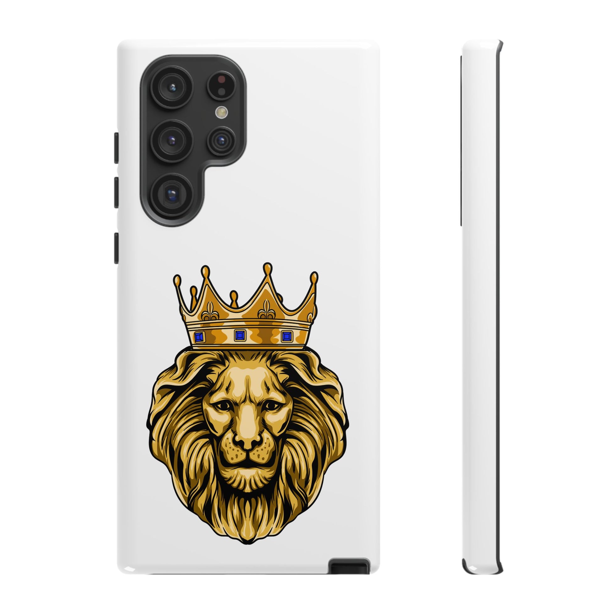 Christian phone case with bold golden lion artwork – The Original Faithwea