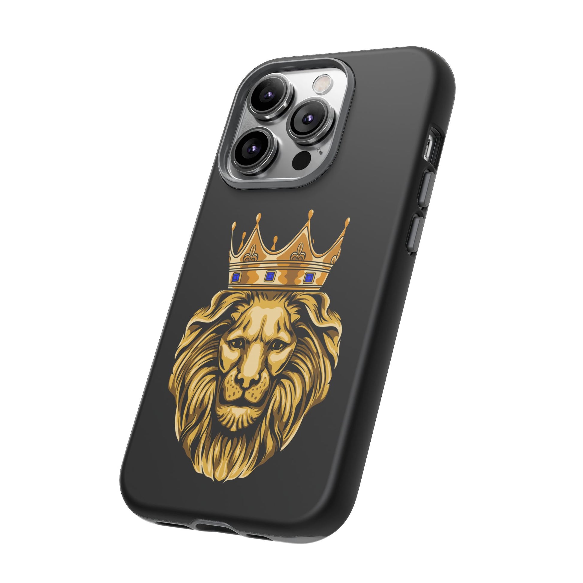 Faith-inspired GOLD LION design on black protective case from The Original