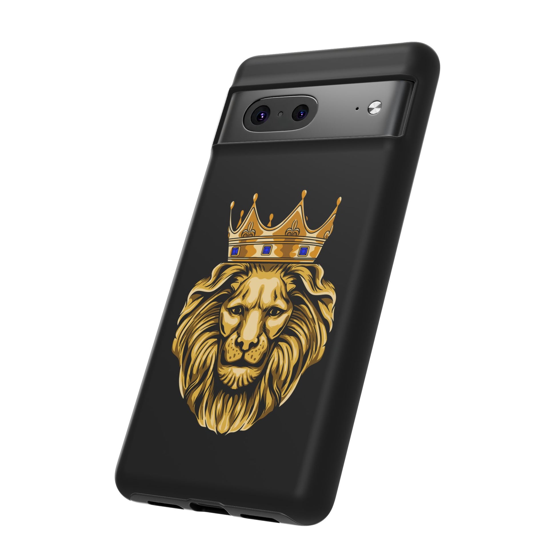 Faith-inspired GOLD LION design on black protective case from The Original