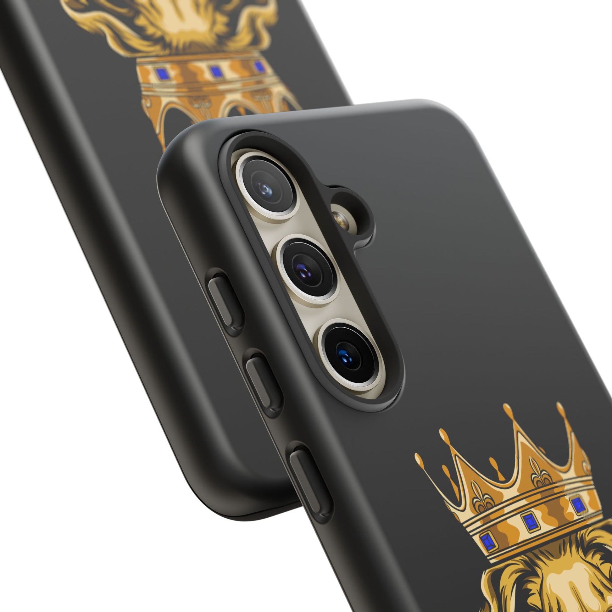 Black GOLD LION phone cover – bold Christian accessory