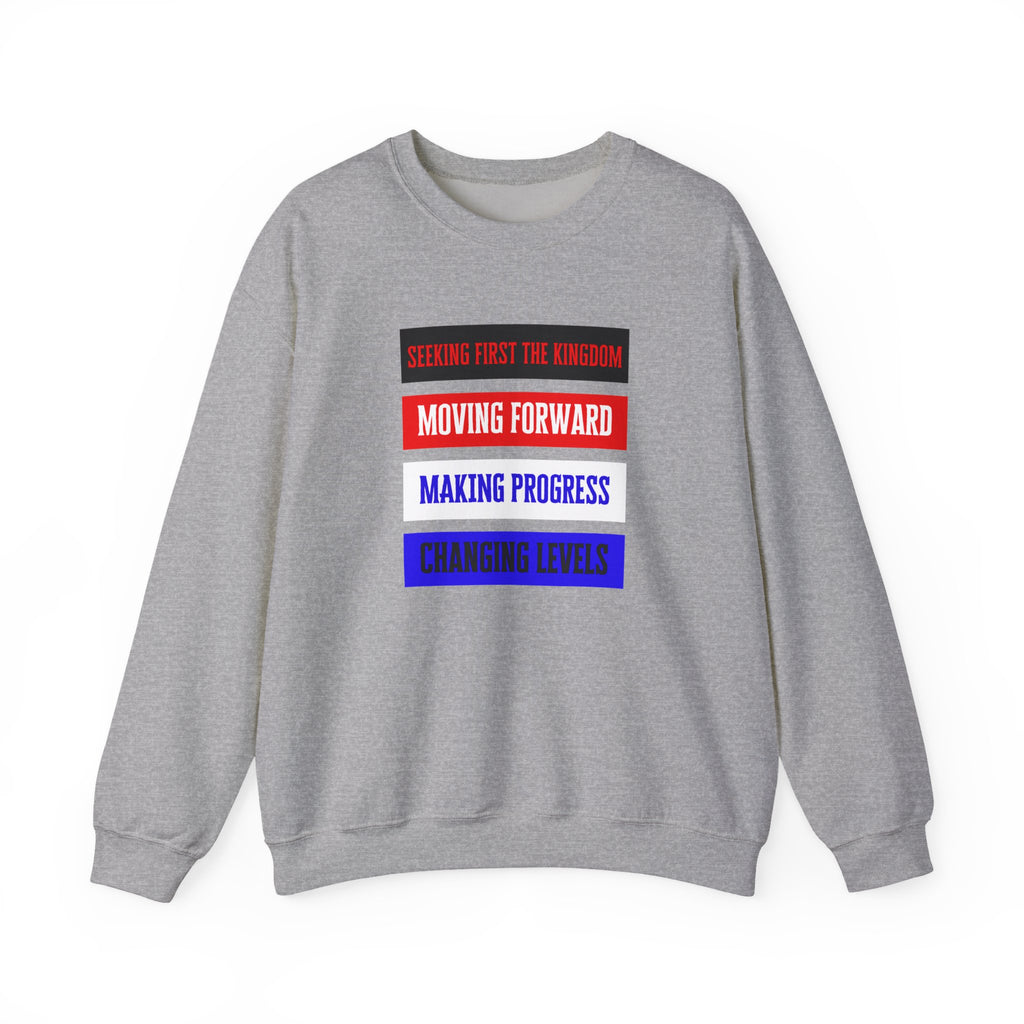 Faith-inspired gift grey sweatshirt for Christians – product display