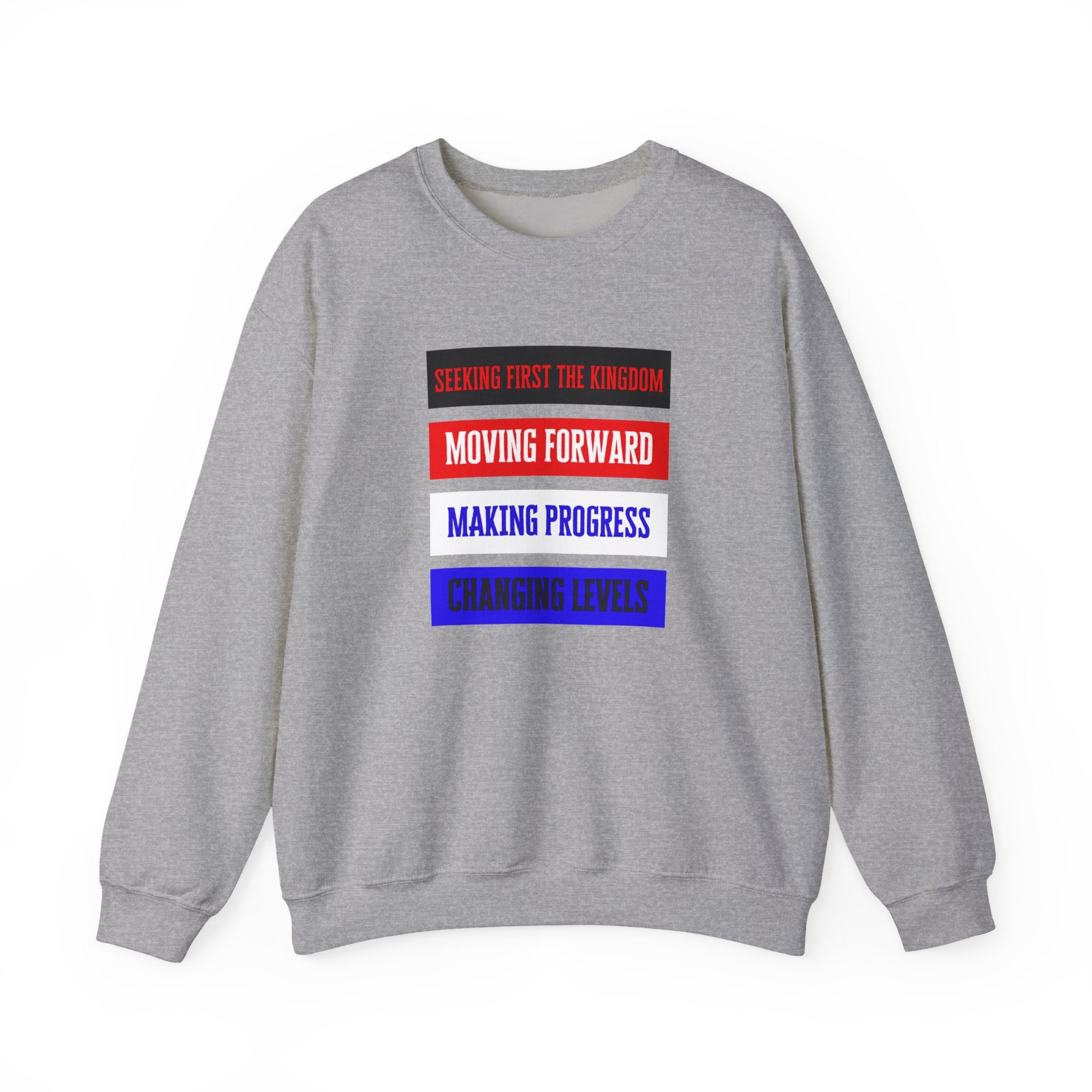 Faith-inspired gift grey sweatshirt for Christians – product display