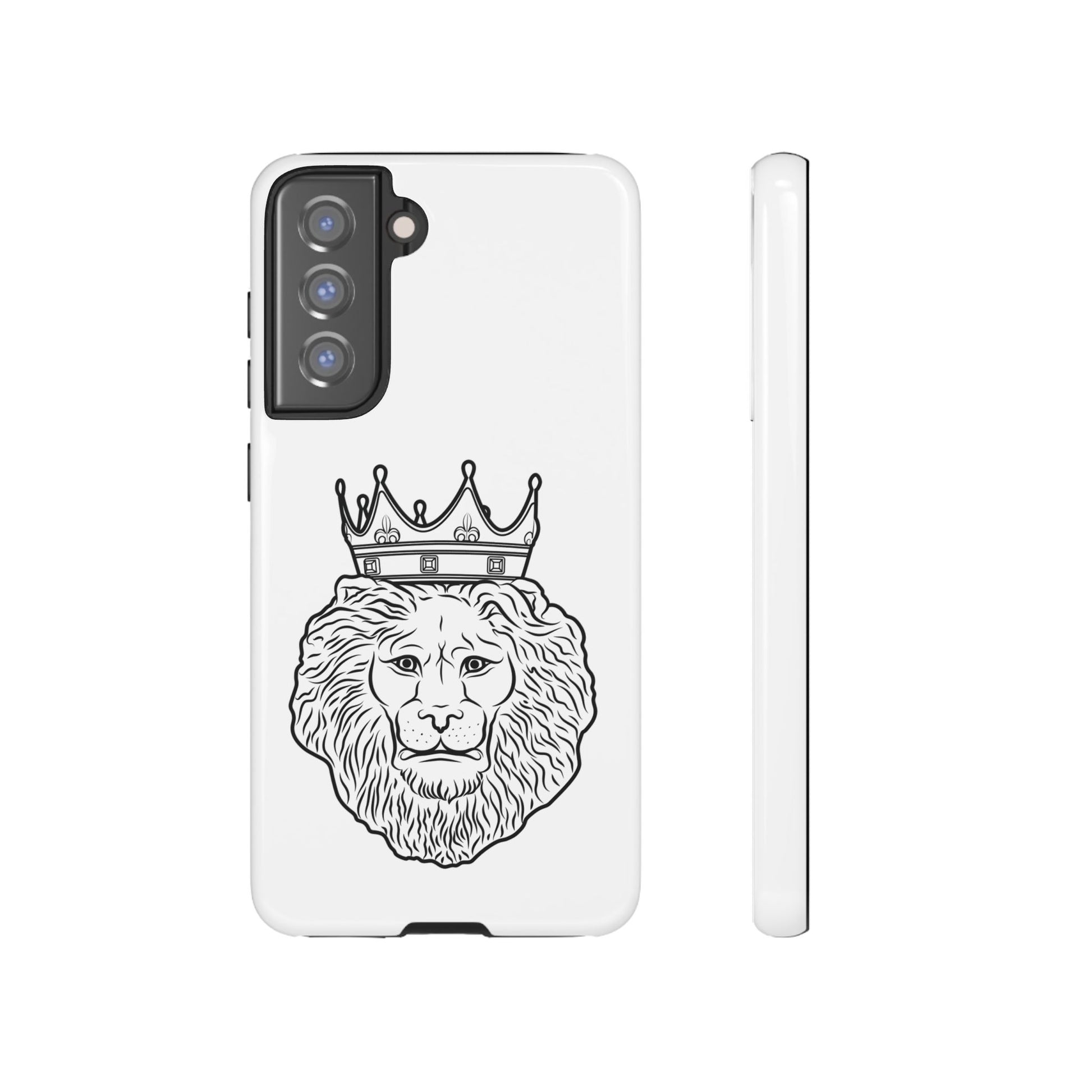 Protective white KING phone cover for iPhone & Samsung from The Original