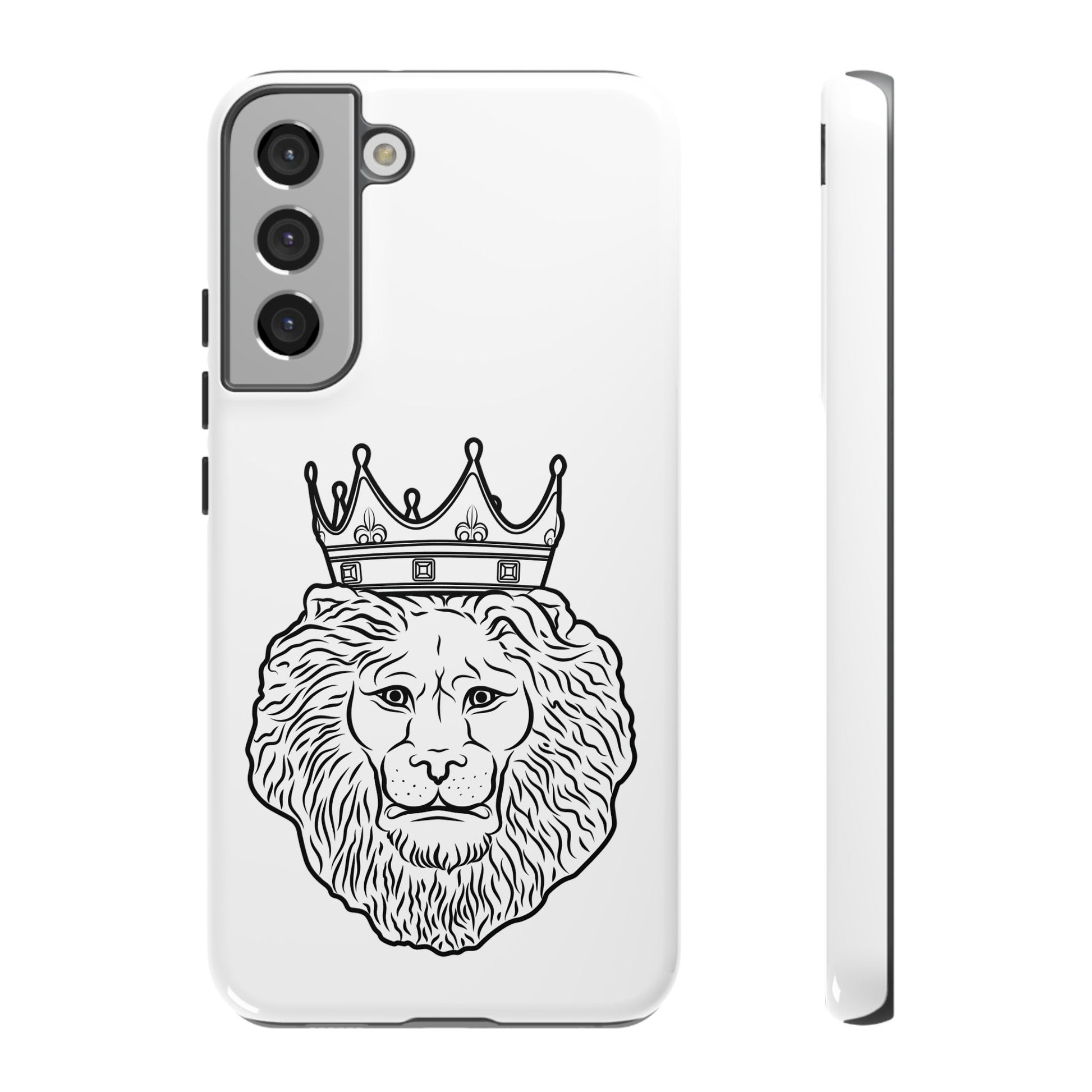 Protective white KING phone cover for iPhone & Samsung from The Original