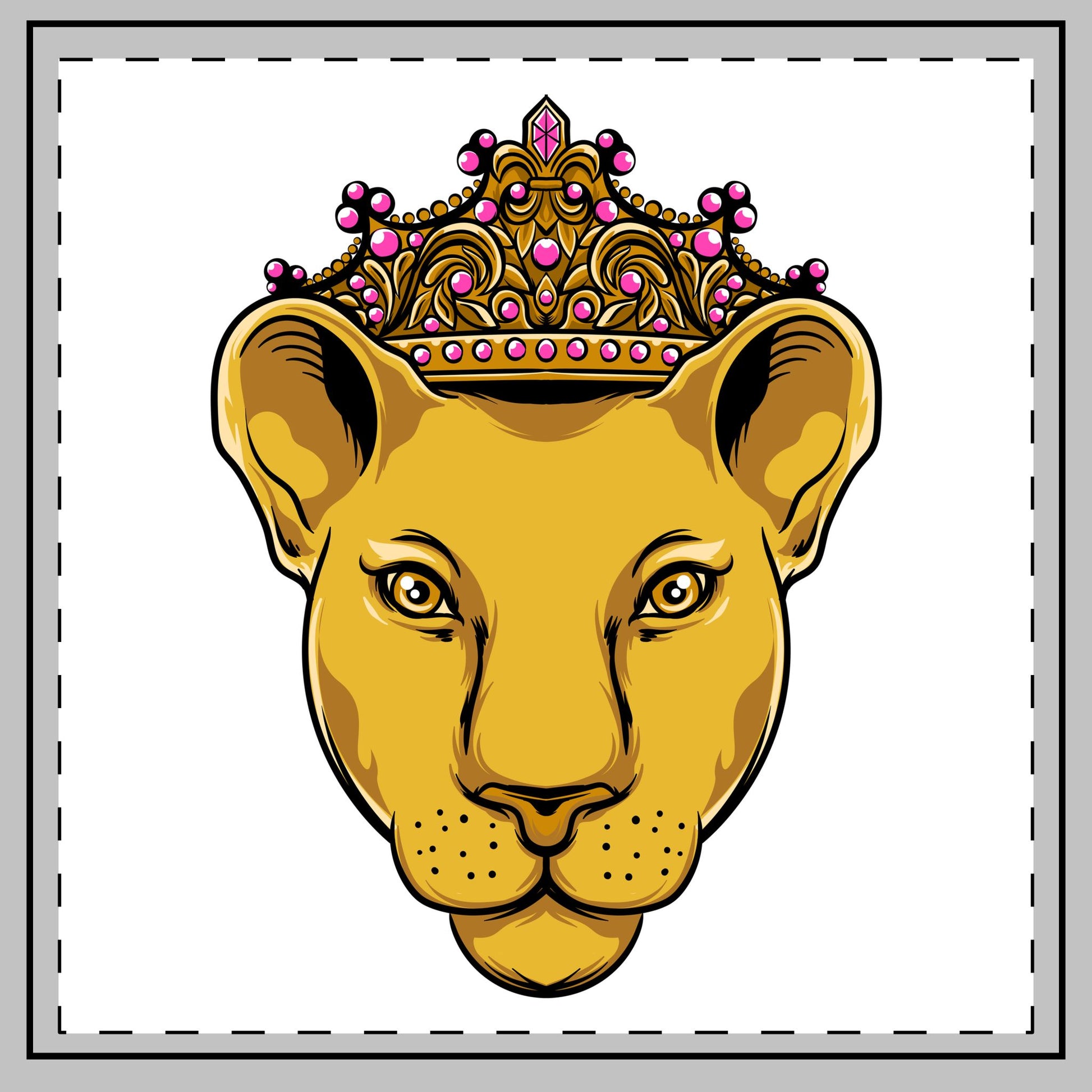 Mockup of LIONESS imprint on white pillow case from The Original