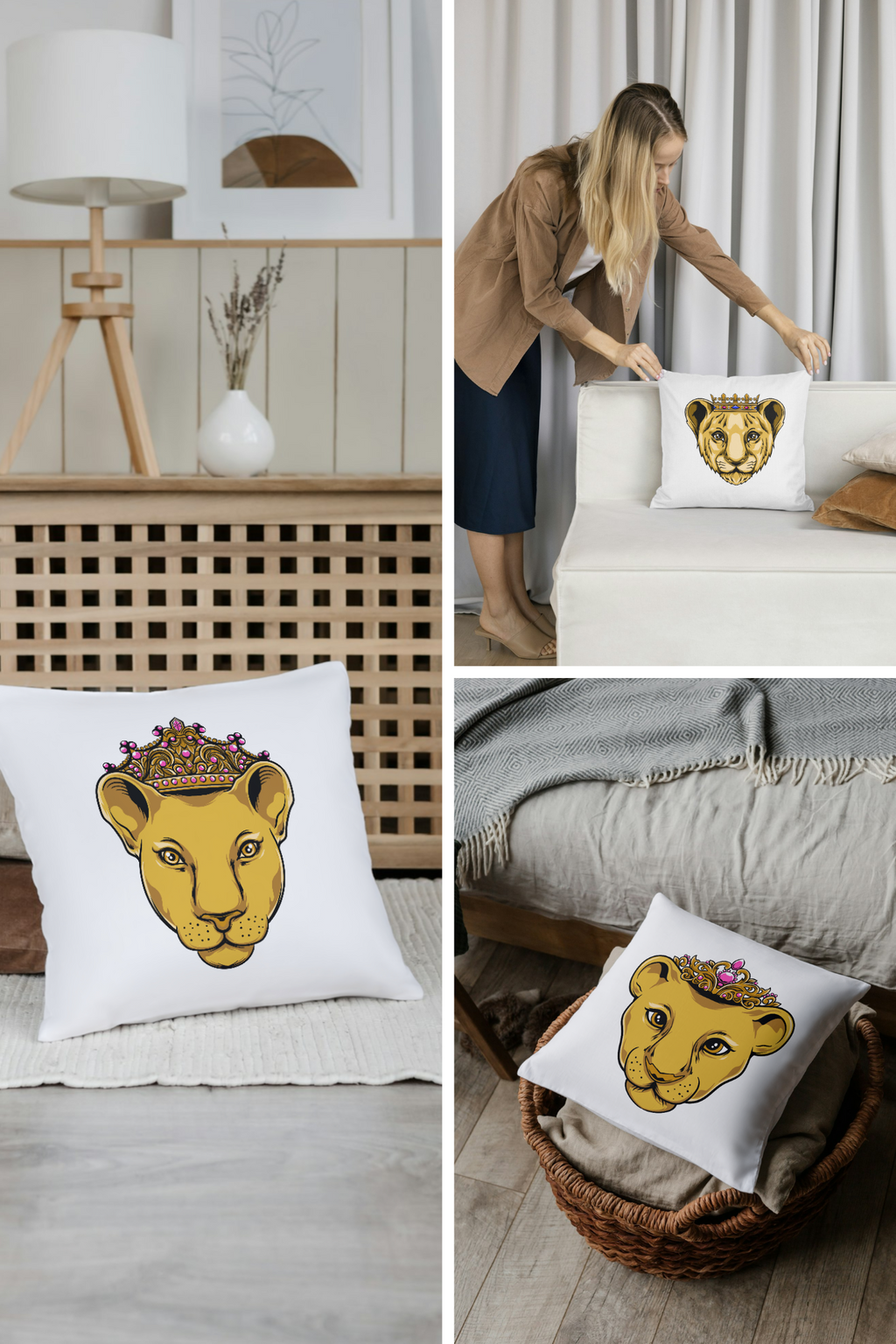 showcase of three different pillow cases from The Original - Streetwear with purpose
