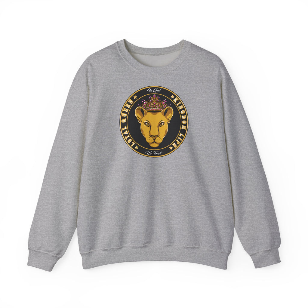 Bold Lines LOYAL QUEEN sweatshirt with royal Christian design - The Original