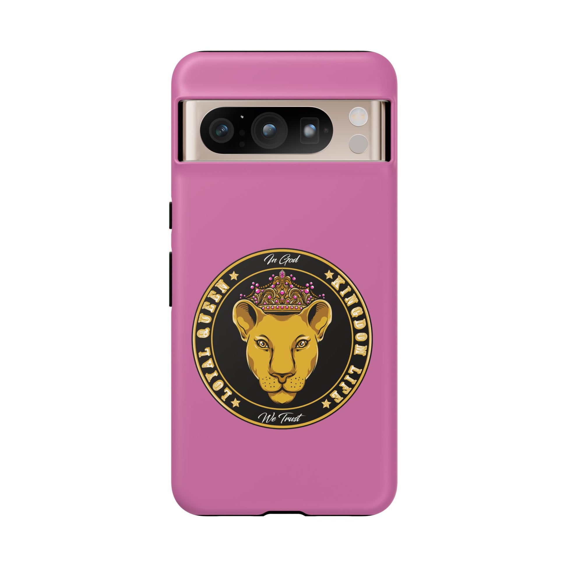 Loyal Queen pink case – inspirational Christian accessory celebrating royal identity in Christ