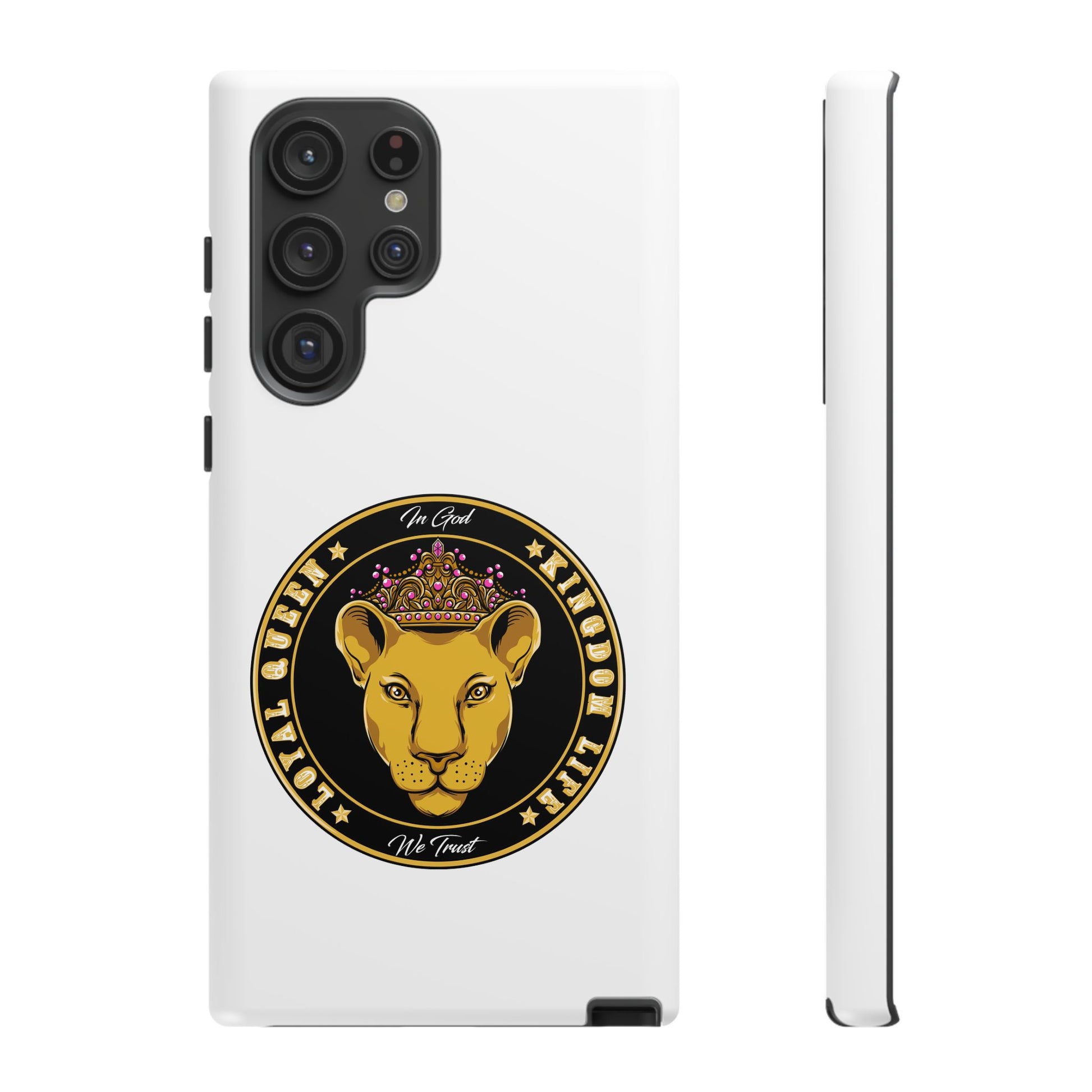 Christian LOYAL QUEEN crown design case – durable, stylish, faithwear"