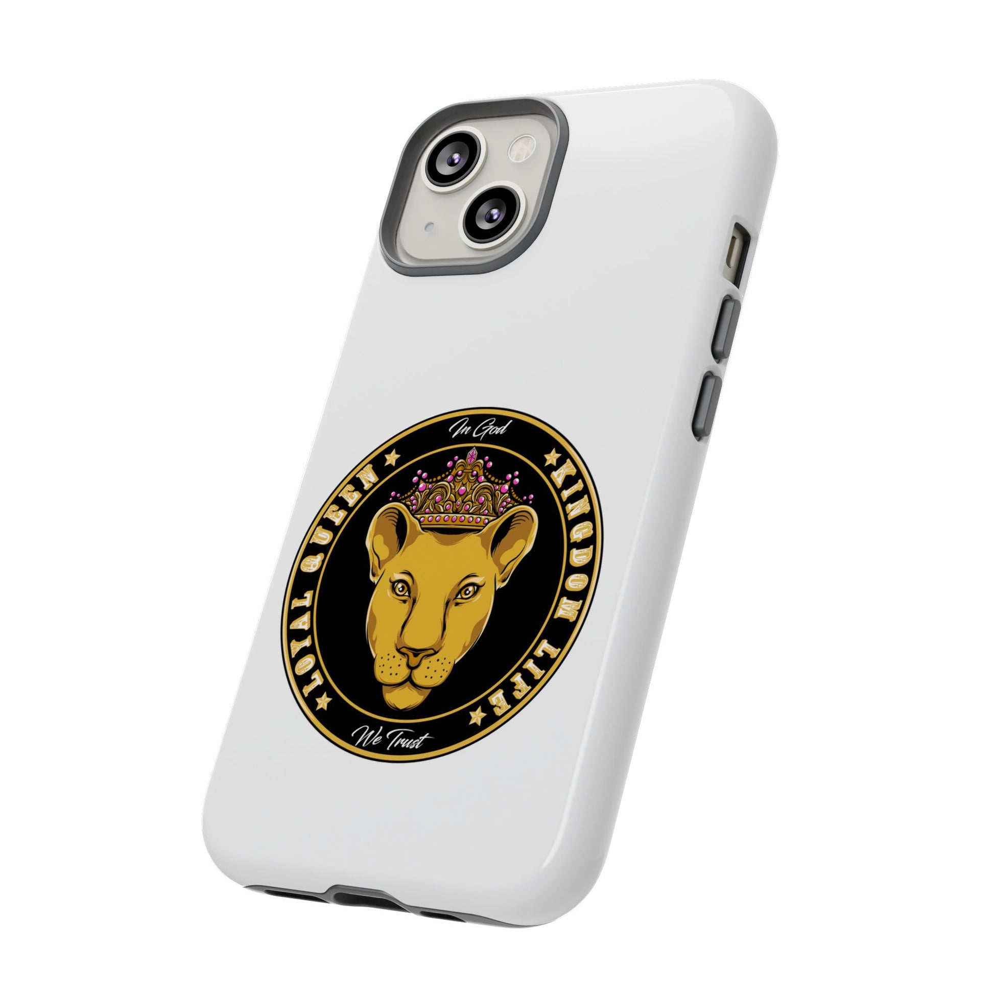 Christian LOYAL QUEEN crown design case – durable, stylish, faithwear"