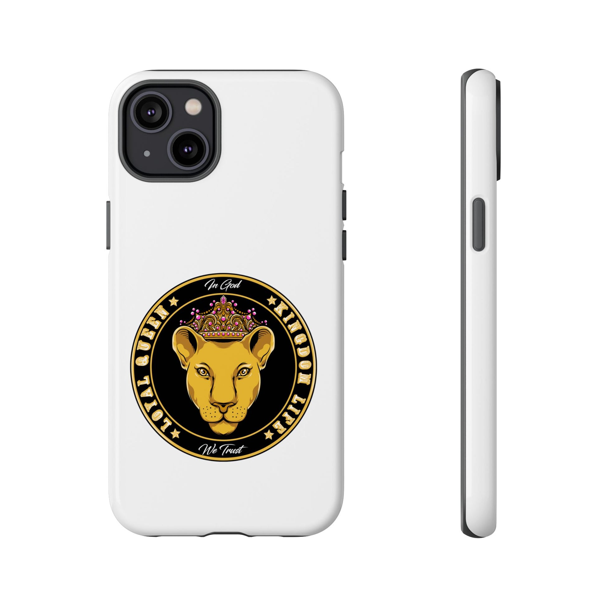 Christian LOYAL QUEEN crown design case – durable, stylish, faithwear"