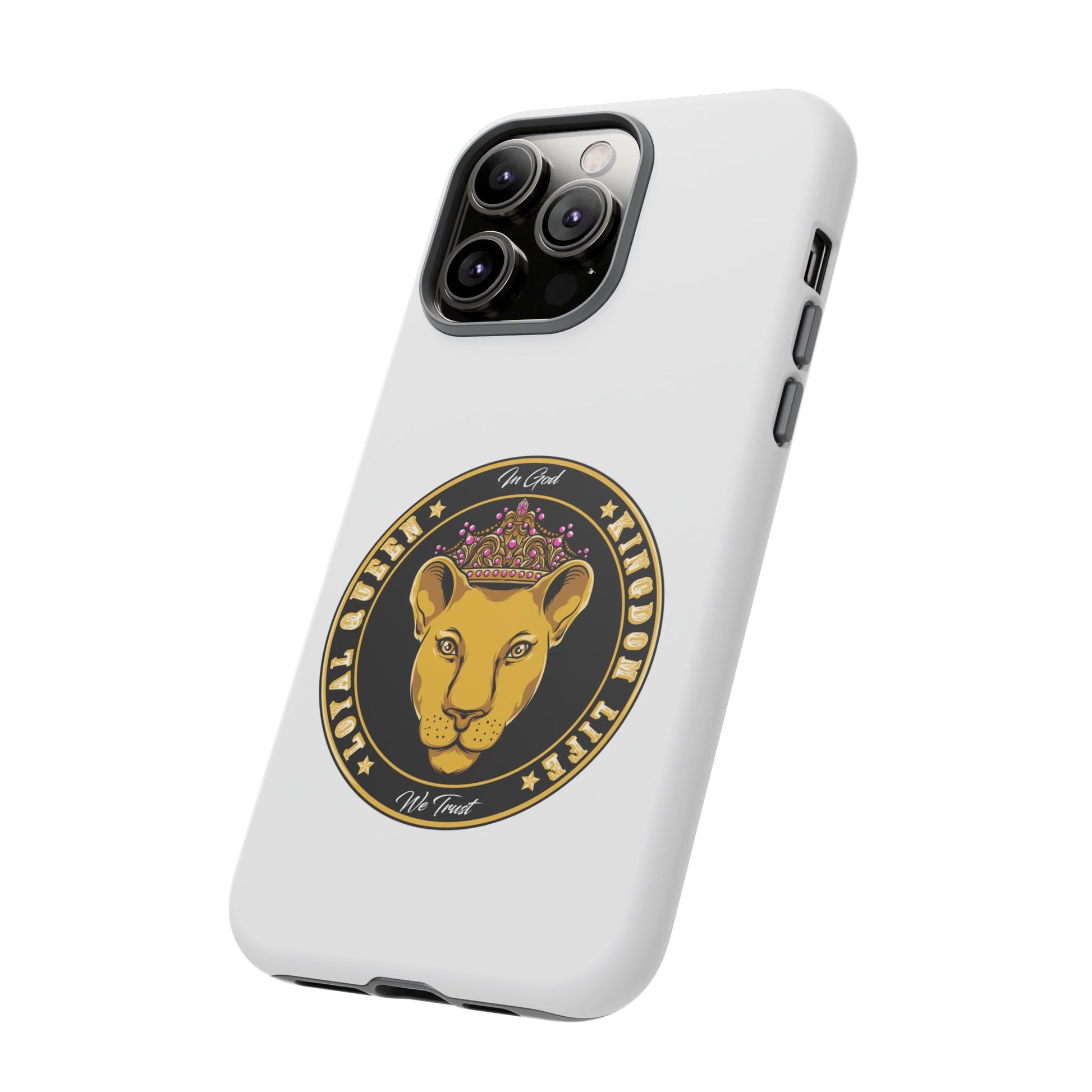 Christian LOYAL QUEEN crown design case – durable, stylish, faithwear"
