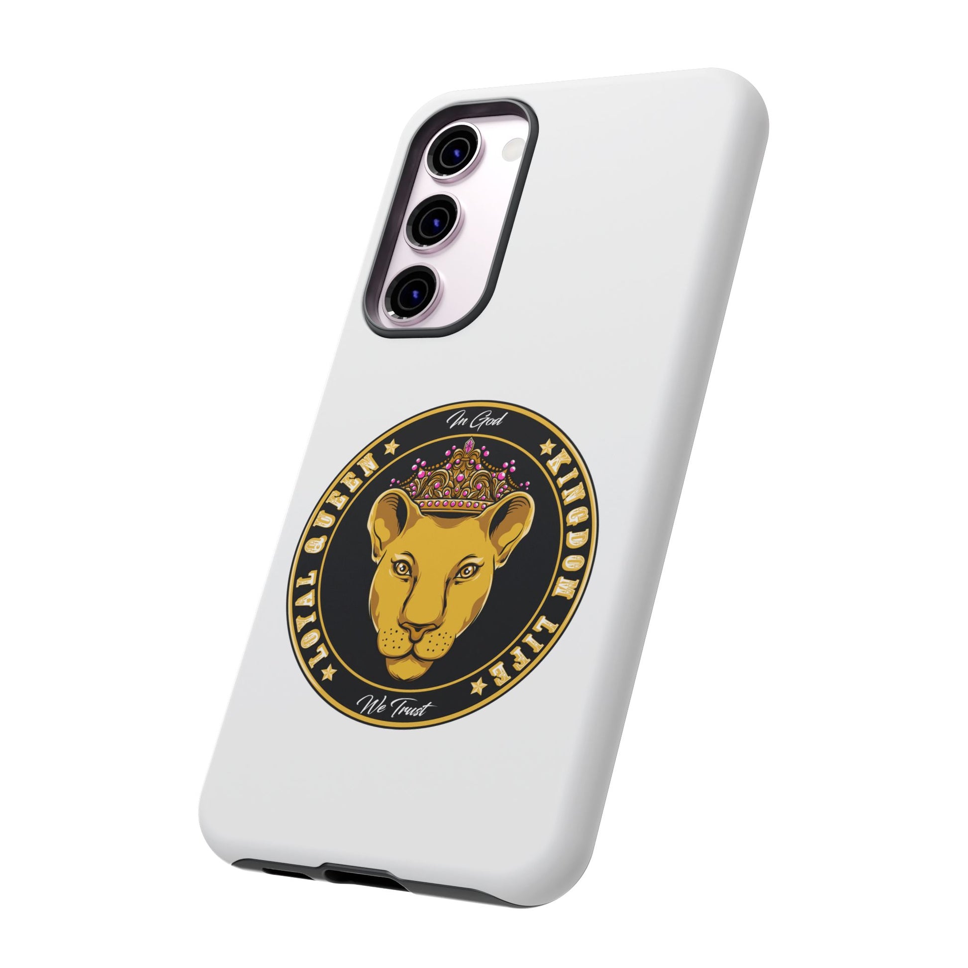 Christian LOYAL QUEEN crown design case – durable, stylish, faithwear"