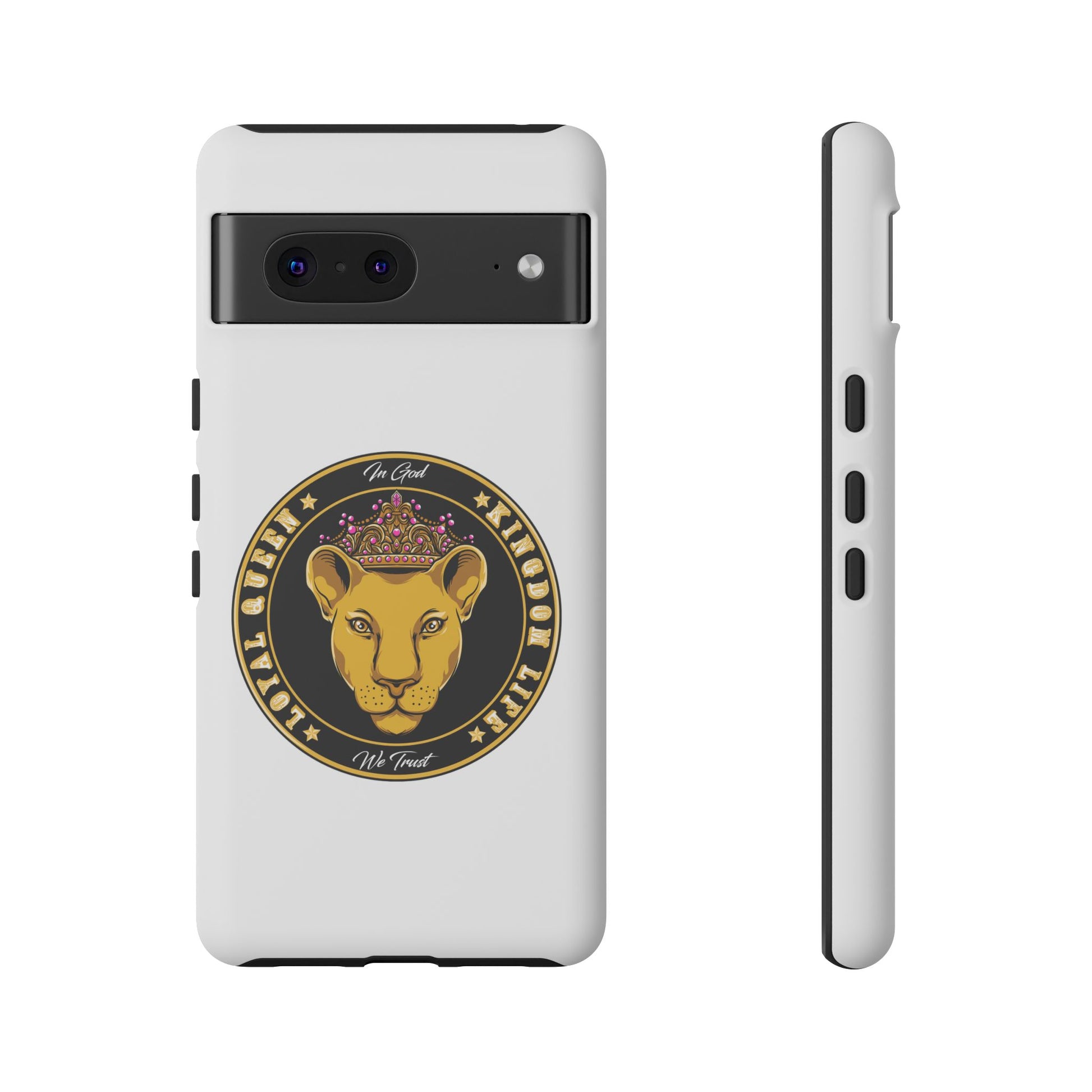 Christian LOYAL QUEEN crown design case – durable, stylish, faithwear"
