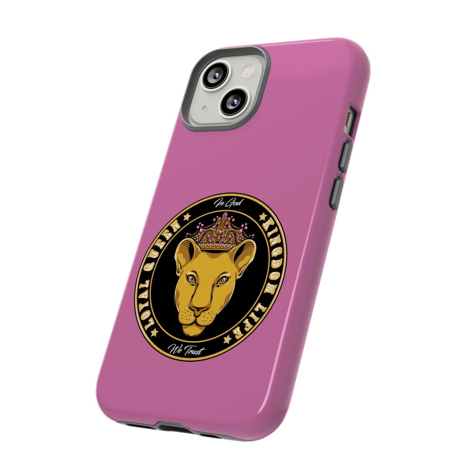 Protective pink Christian phone cover – LOYAL QUEEN design for women of faith from The Original