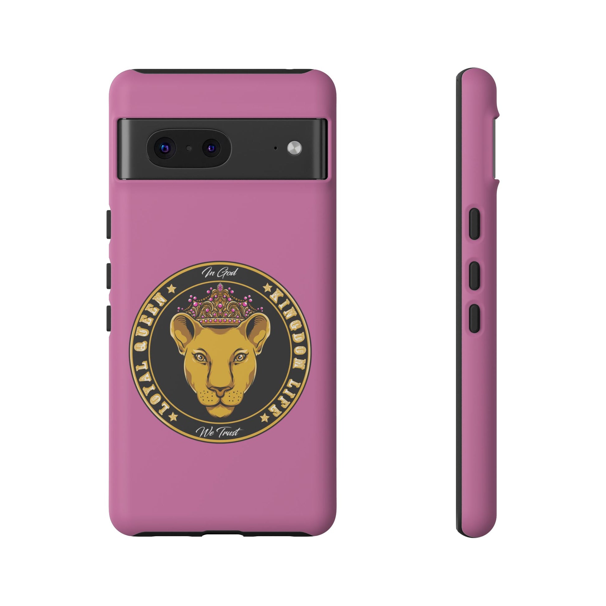 Protective pink Christian phone cover – LOYAL QUEEN design for women of faith from The Original