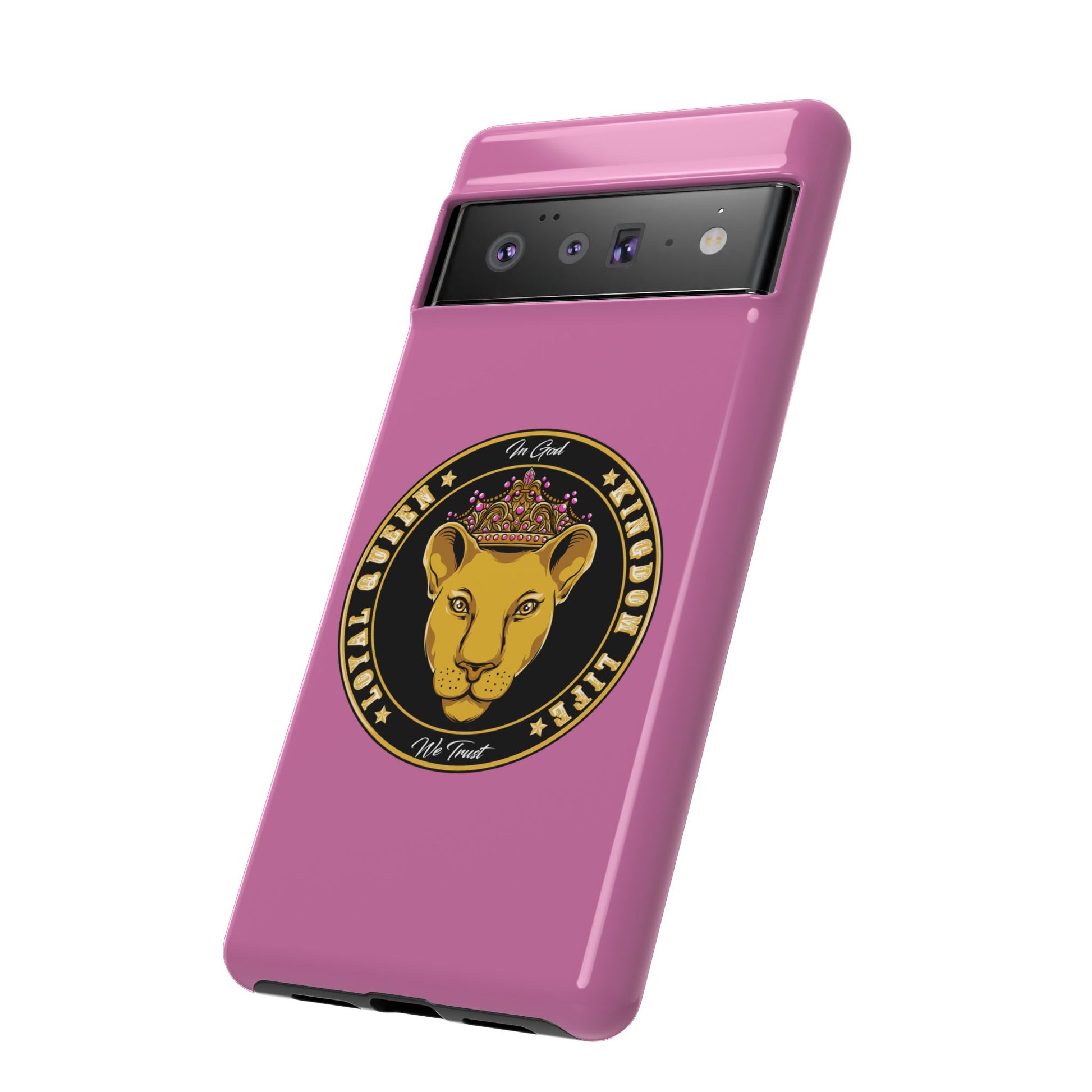 Loyal Queen pink case – inspirational Christian accessory celebrating royal identity in Christ