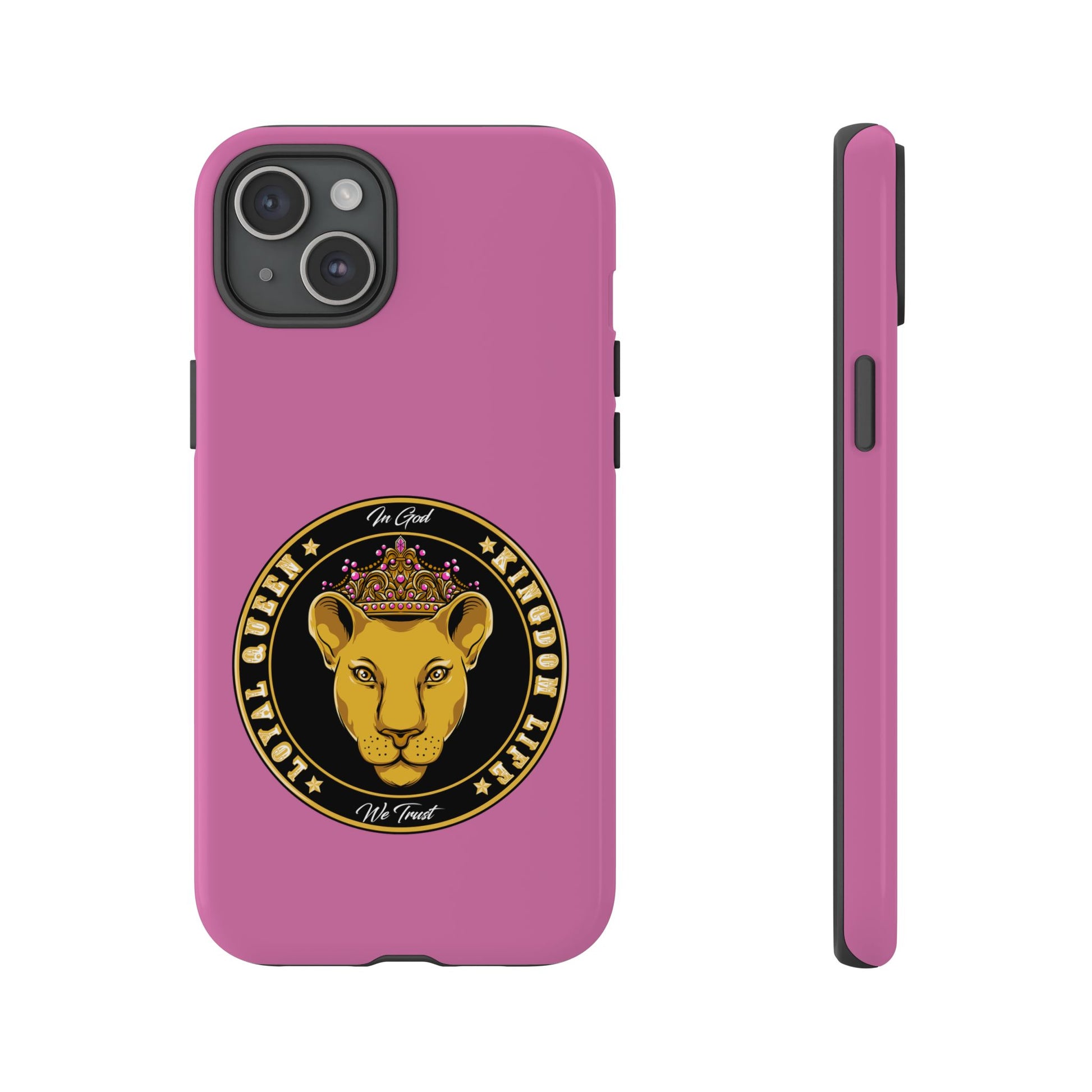 Loyal Queen pink case – inspirational Christian accessory celebrating royal identity in Christ