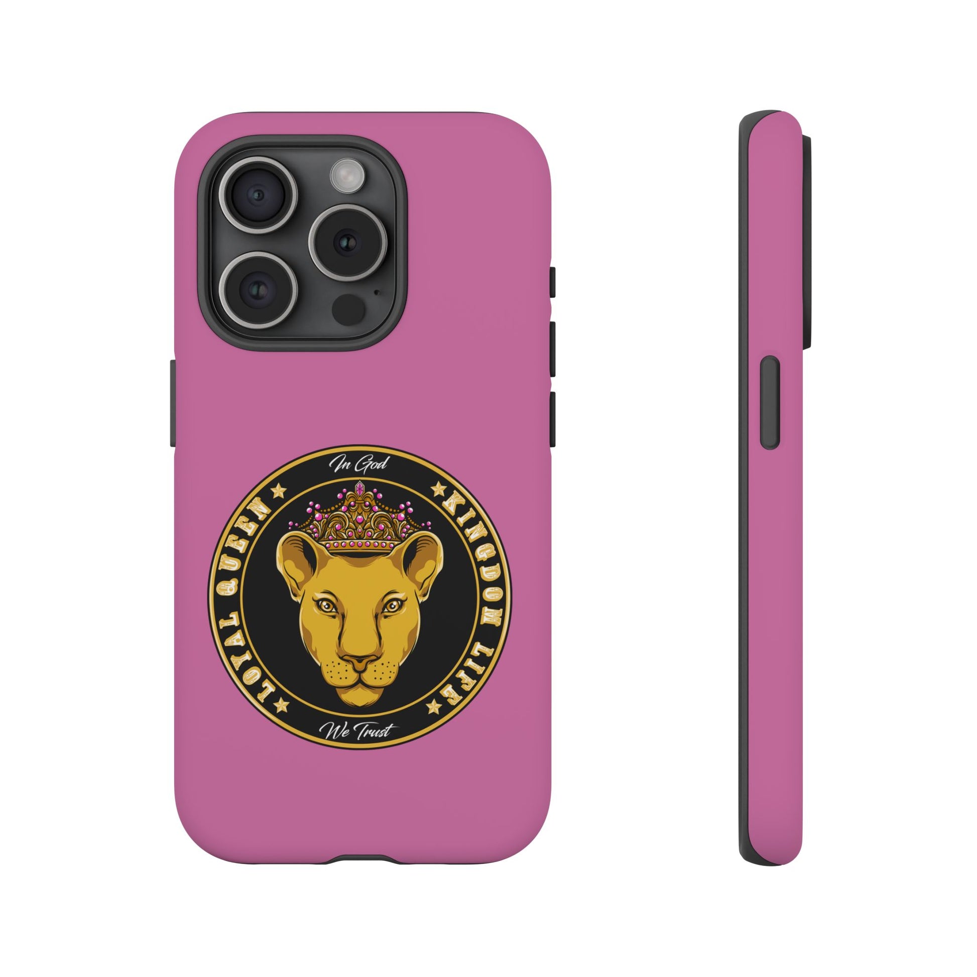 Loyal Queen pink case – inspirational Christian accessory celebrating royal identity in Christ