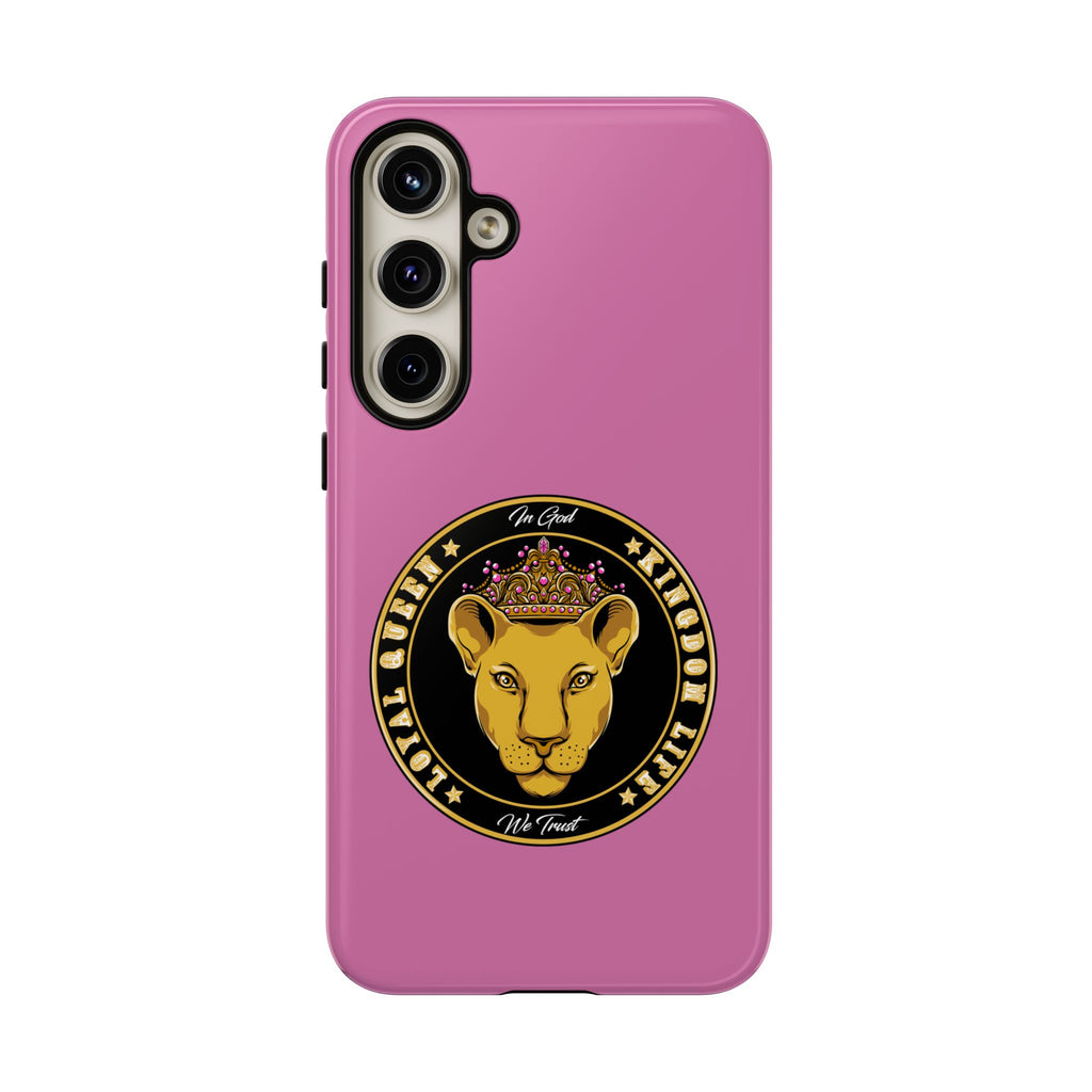 Loyal Queen pink case – inspirational Christian accessory celebrating royal identity in Christ